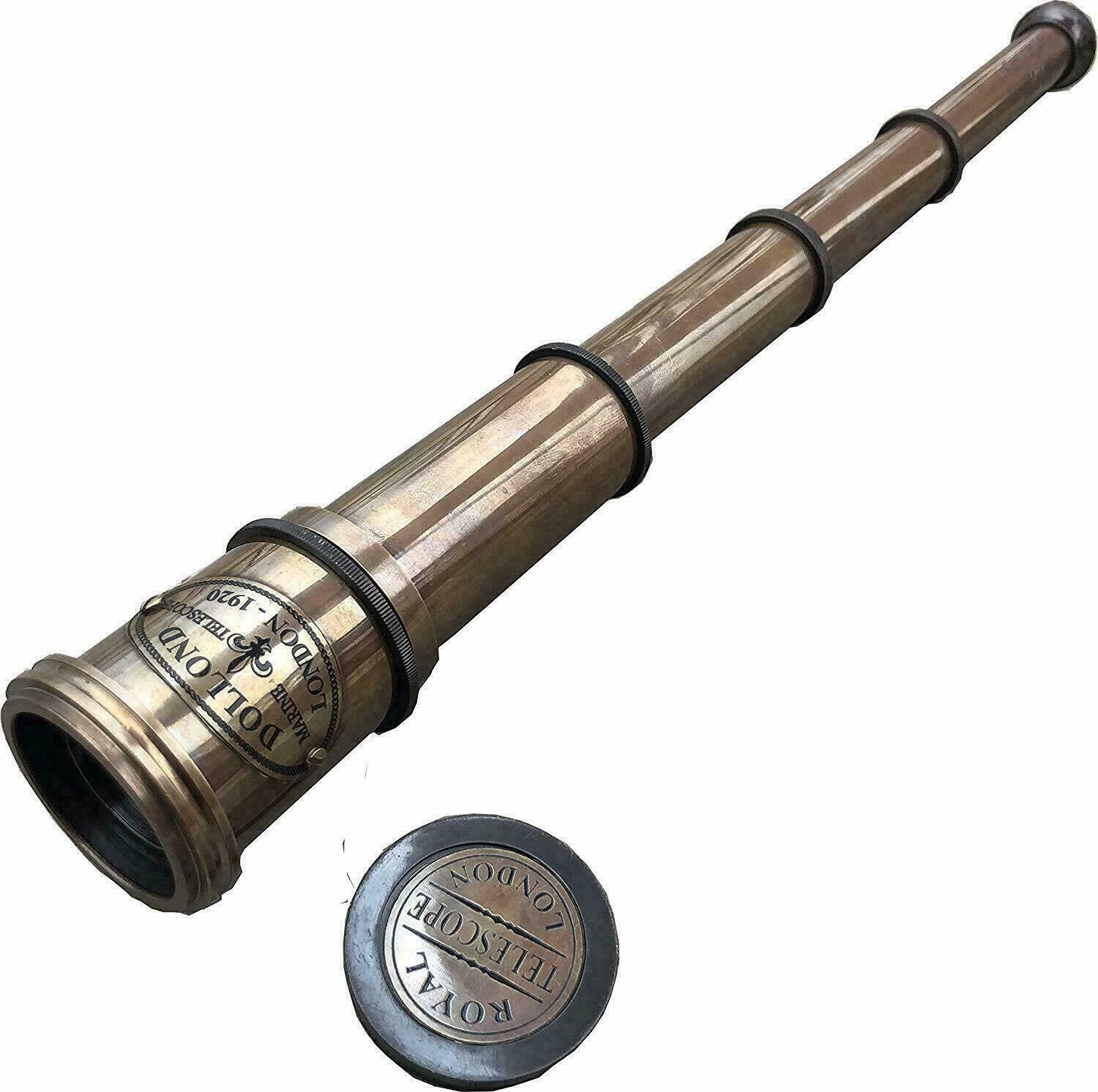 Nautical Maritime Telescope Marine Antique Brass Pirate Spyglass Vintage Scope Nautical Maritime Telescope Marine Antique Brass Pirate Spyglass Vintage Scope