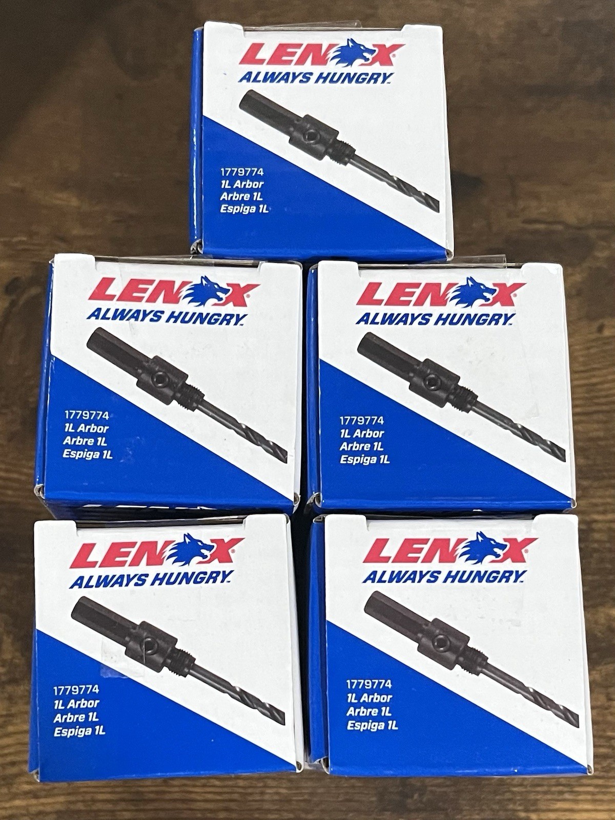 LOT OF 5 - Lenox 1779774 Tools Arbor with Pilot Drill Bit 4 1/4-Inch LOT OF 5 - Lenox 1779774 Tools Arbor with Pilot Drill Bit 4 1/4-Inch