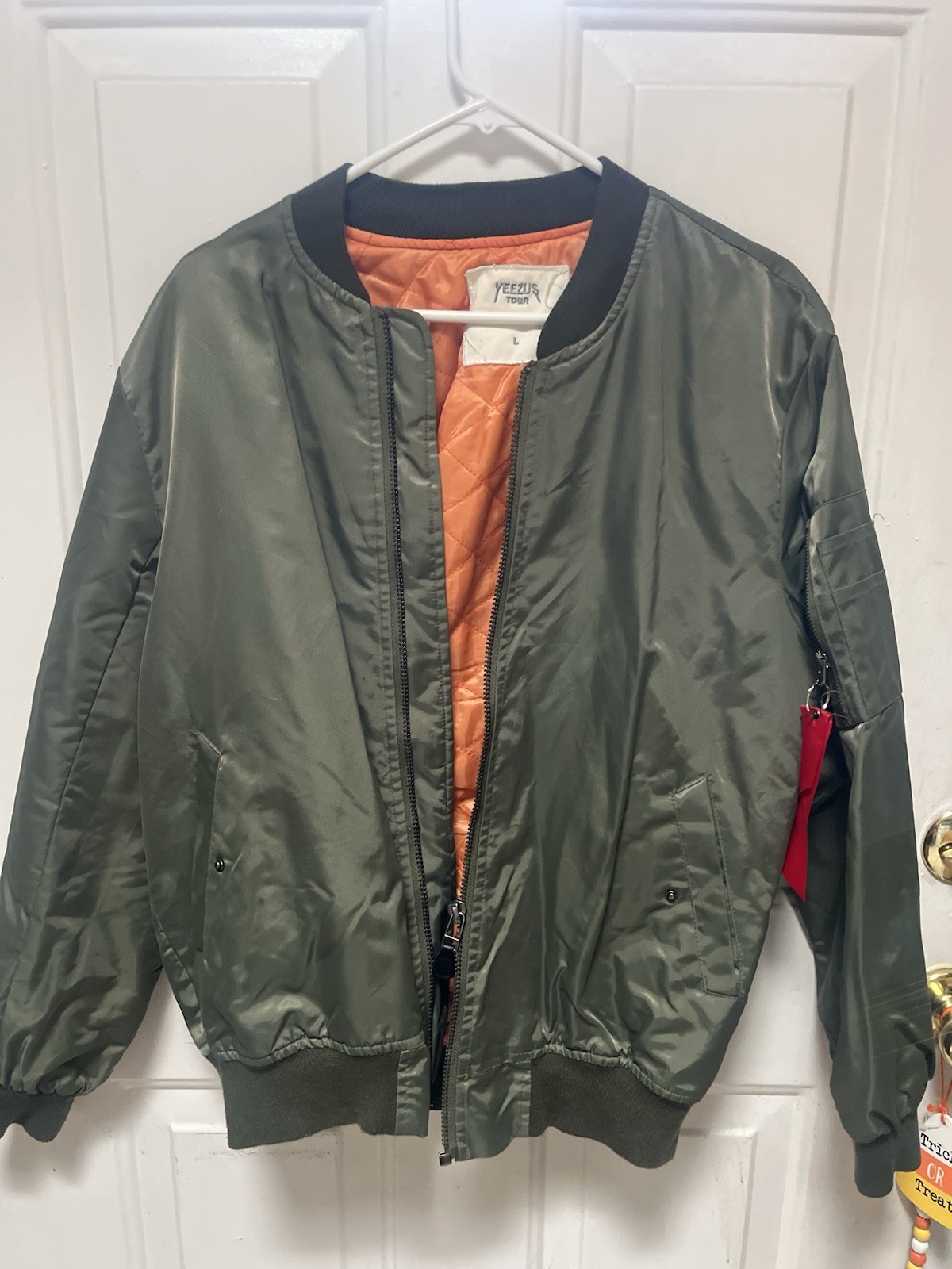 Kanye West 2013 Yeezy Tour Green Bomber Jacket Size Large Kanye West 2013 Yeezy Tour Green Bomber Jacket Size Large