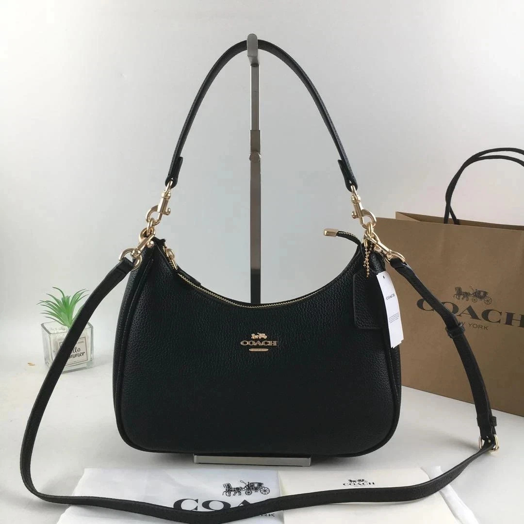 NWT Coach Teri Hobo Bag In Signature Canvas Black For Women CJ517 NWT Coach Teri Hobo Bag In Signature Canvas Black For Women CJ517