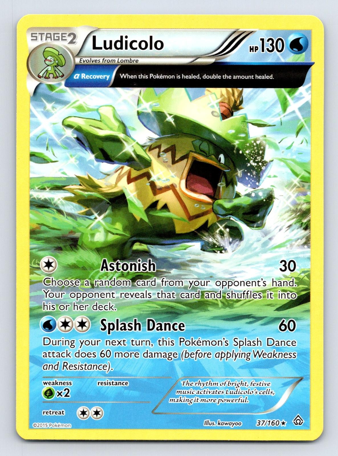 Ludicolo 37/160 R Primal Clash Pokemon NM Ludicolo 37/160 R Primal Clash Pokemon NM