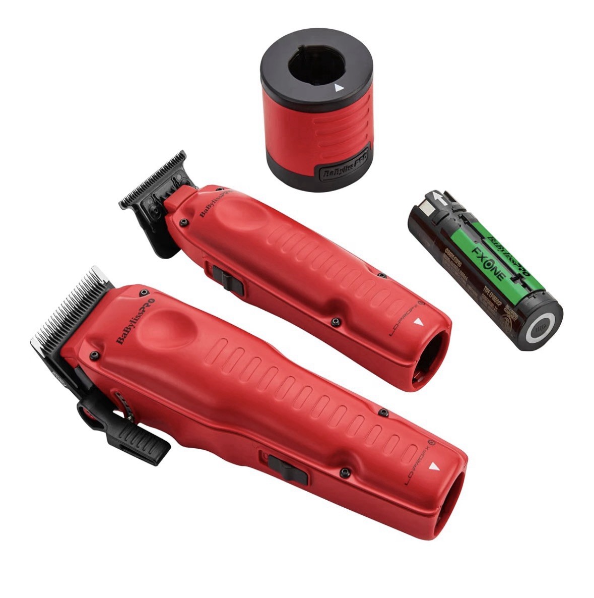 BaByliss Pro FXONE LO-PRO RED Clipper, Trimmer  + Boost Battery & Charging Base