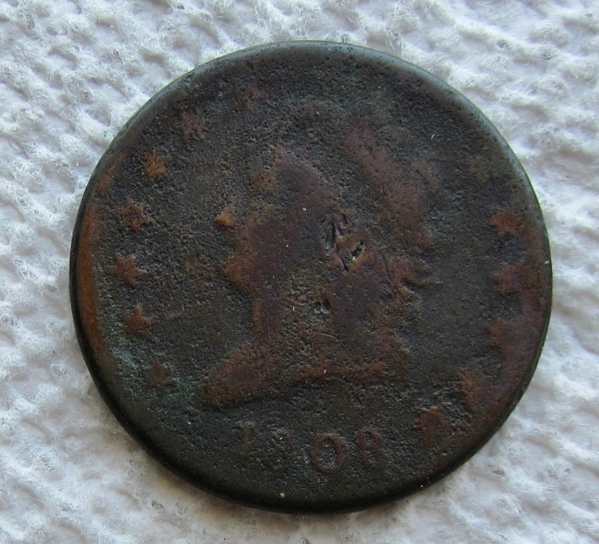 1808 Classic Head Large Cent Rare Key Date Type Coin Full Date VG Corroded