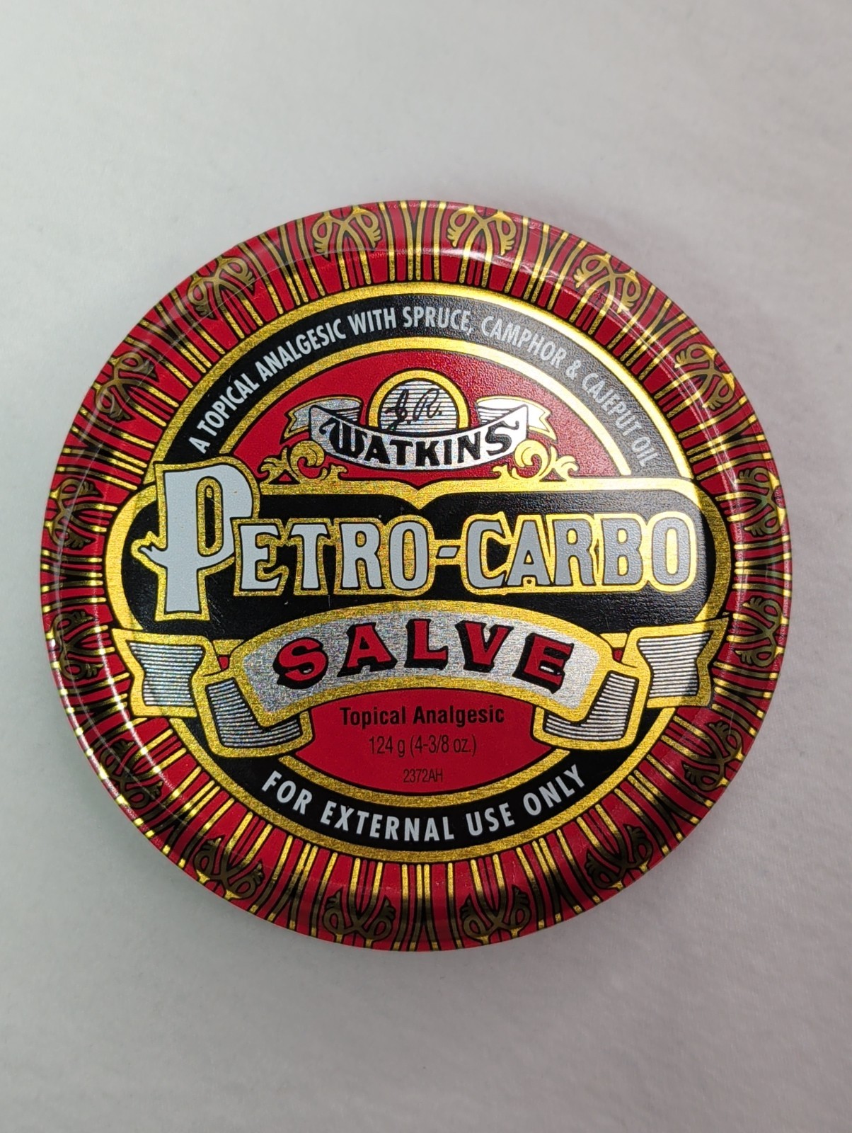Vintage J.R. Watkins Petro-Carbo Salve 4-3/8 oz 124g Factory Sealed Tin Exp 2005 Vintage J.R. Watkins Petro-Carbo Salve 4-3/8 oz 124g Factory Sealed Tin Exp 2005