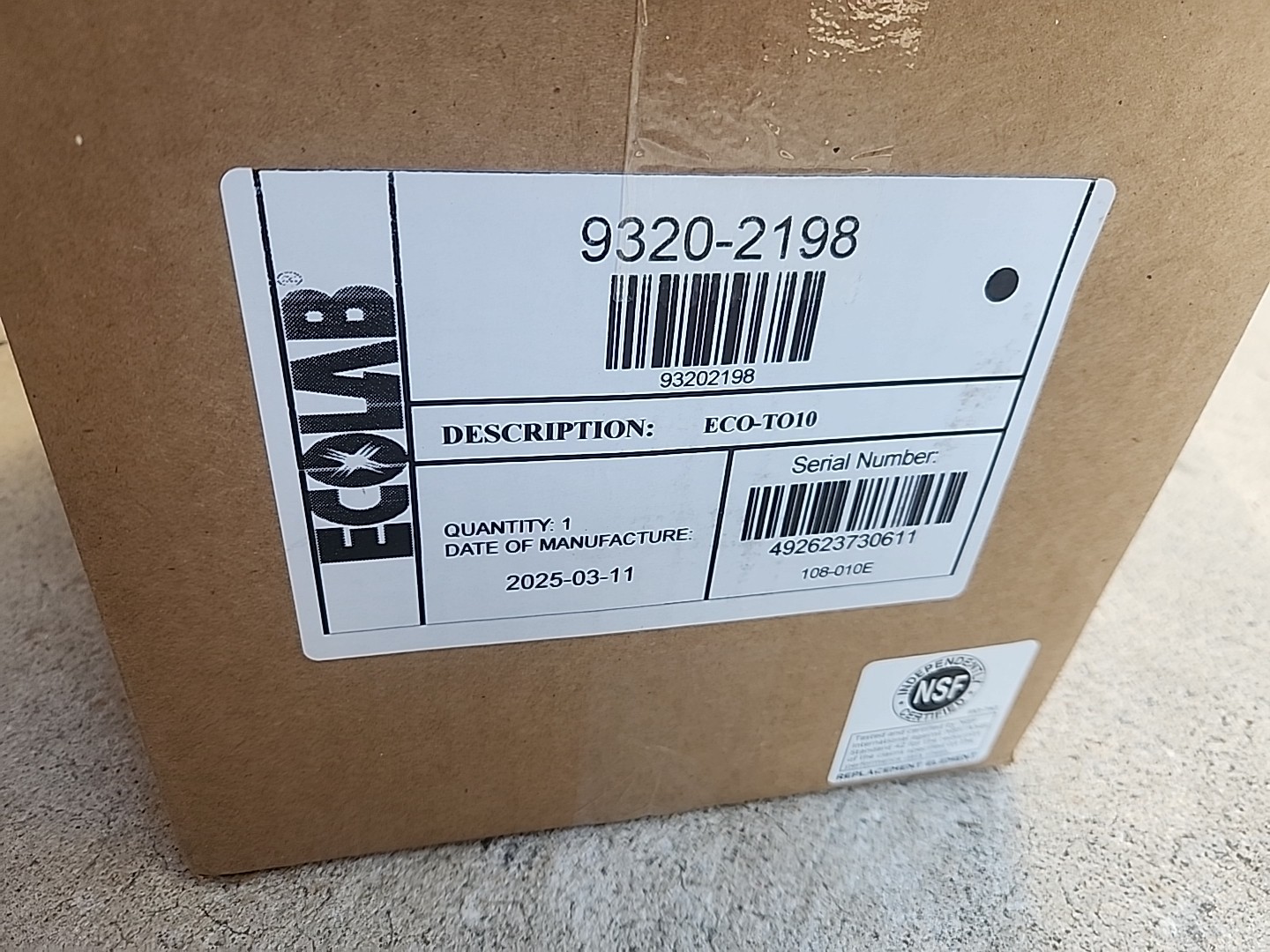 Eco-to10s 9320-2198 Replacement Water Filter Cartridge 11/03/2025