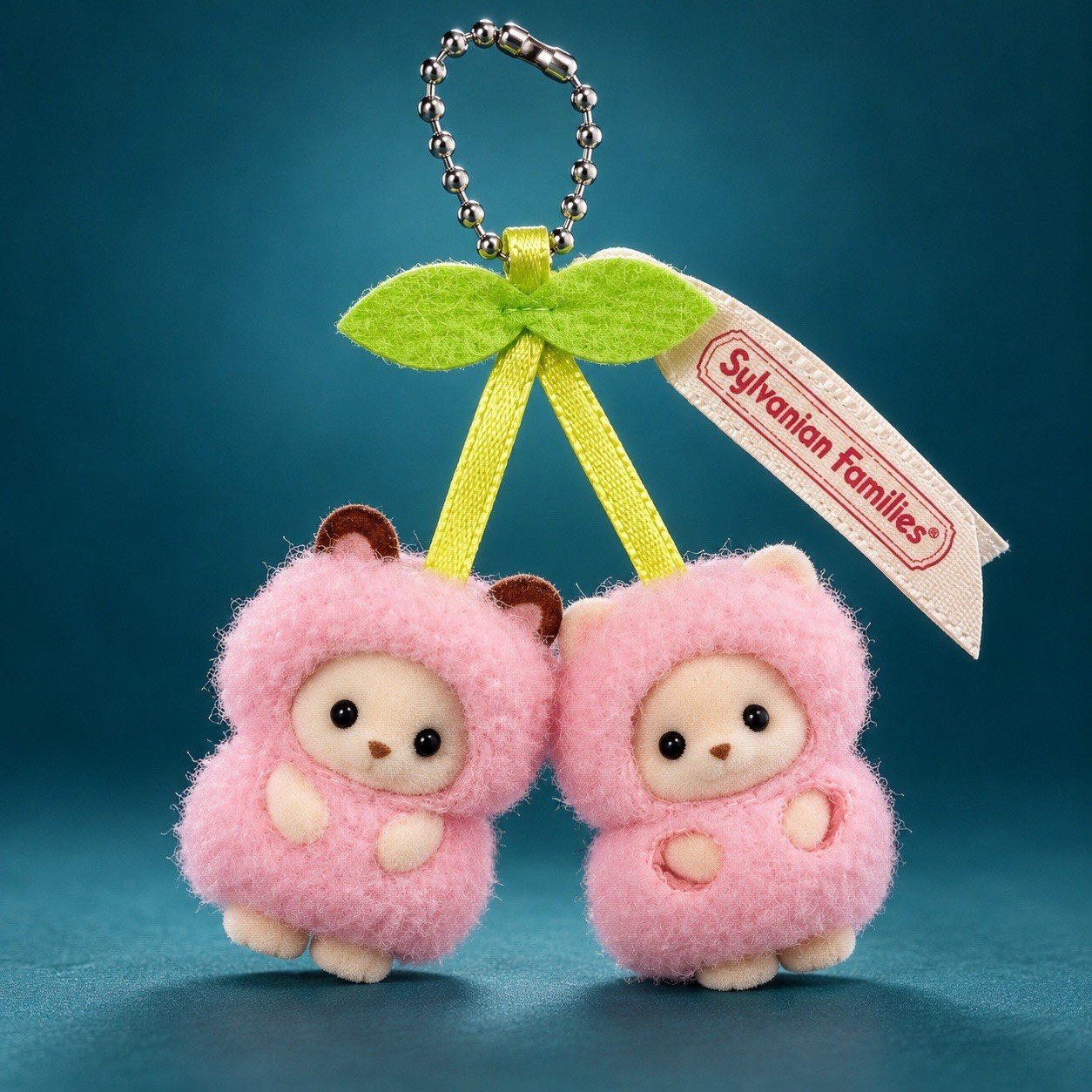 SYLVANIAN FAMILIES CUTIE CHERRIES TWIN BABY KEYCHAIN CALICO CRITTERS NEW BOXED