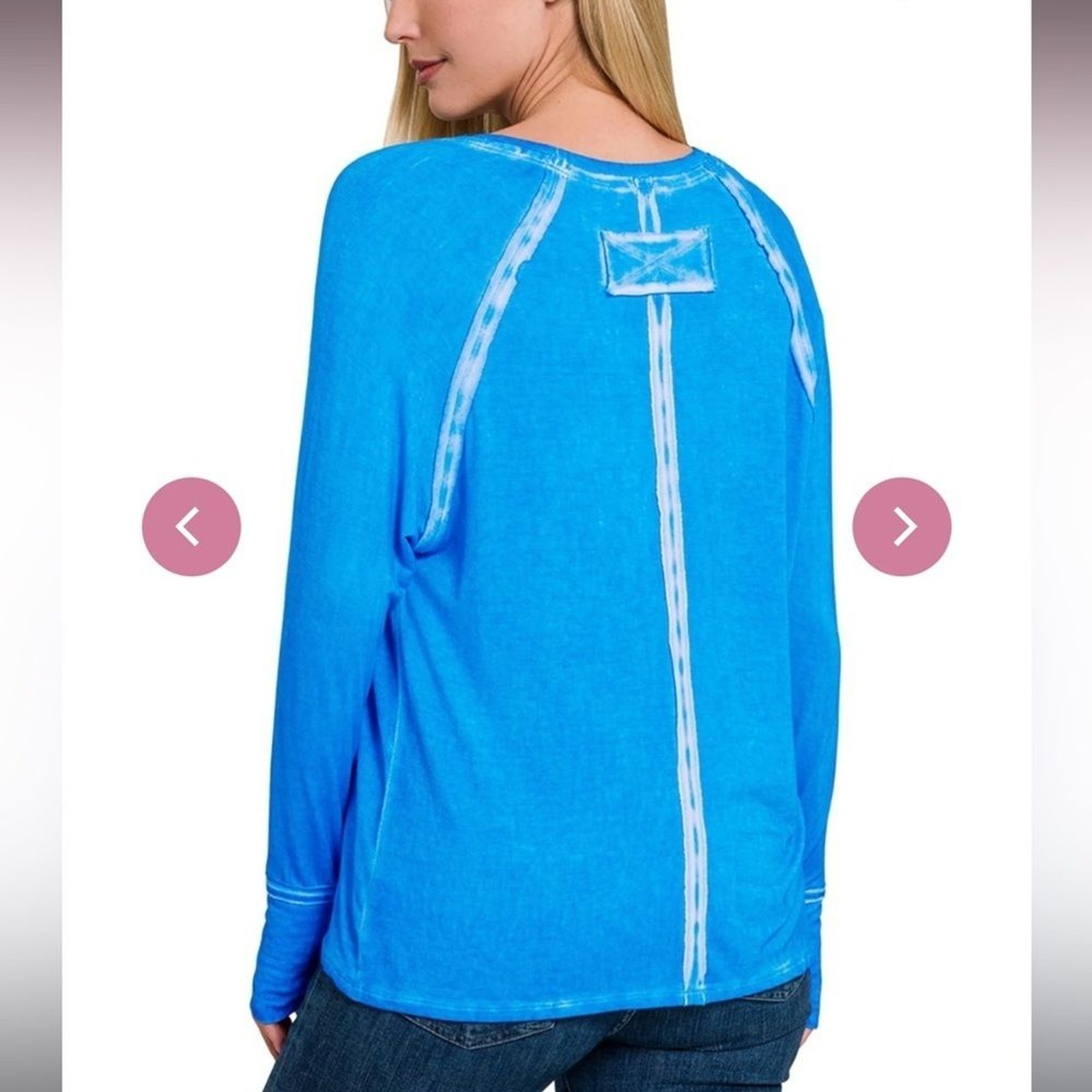 Zenana Outfitters Blue Small Longsleeve