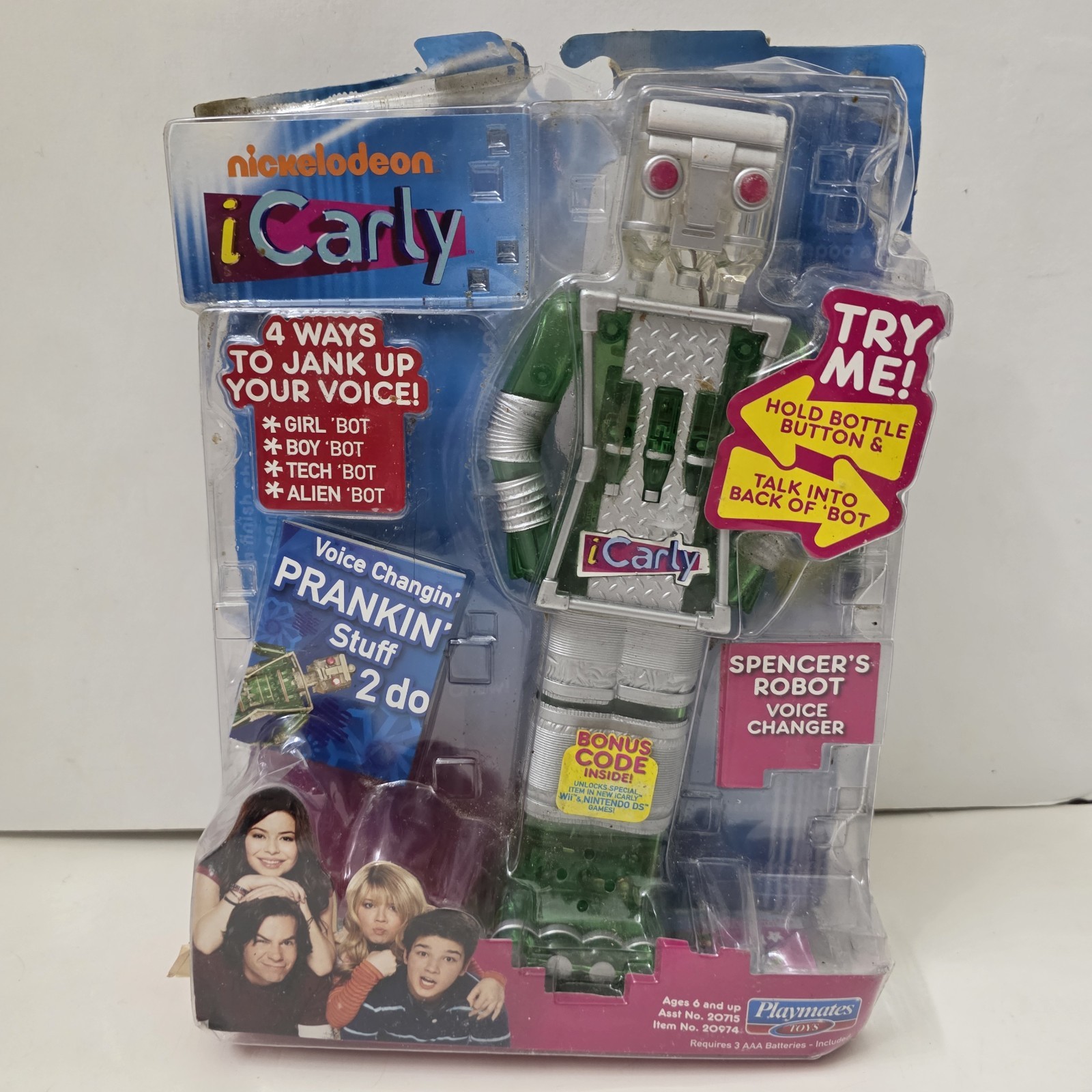Vintage Nickelodeon iCarly Spencer's Robot Voice Changer Playmates New READ