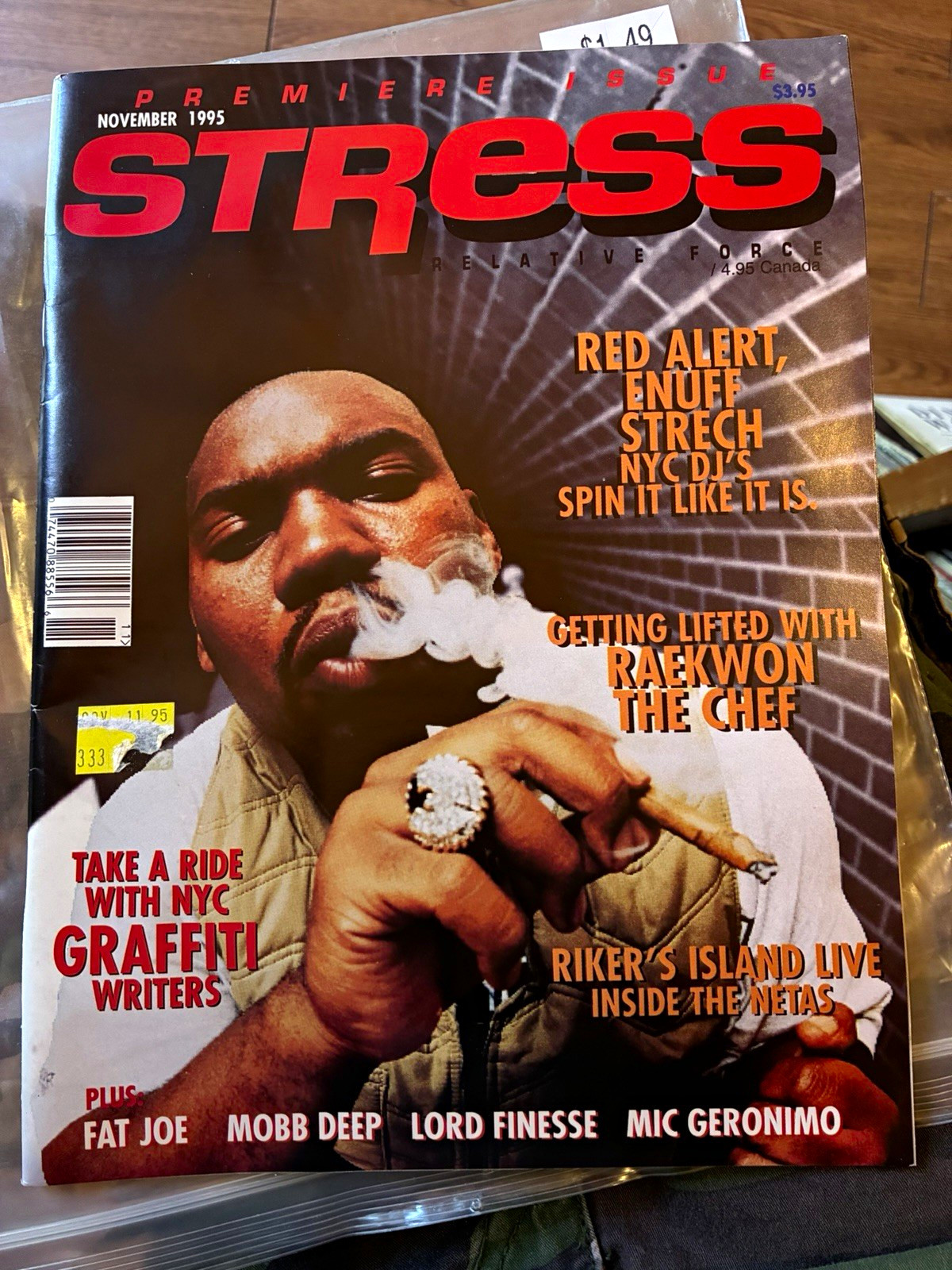 Stress Magazine Premier Issue Nov 1995 Raekwon Fat Joe Mobb Deep Rare Hip-Hop 