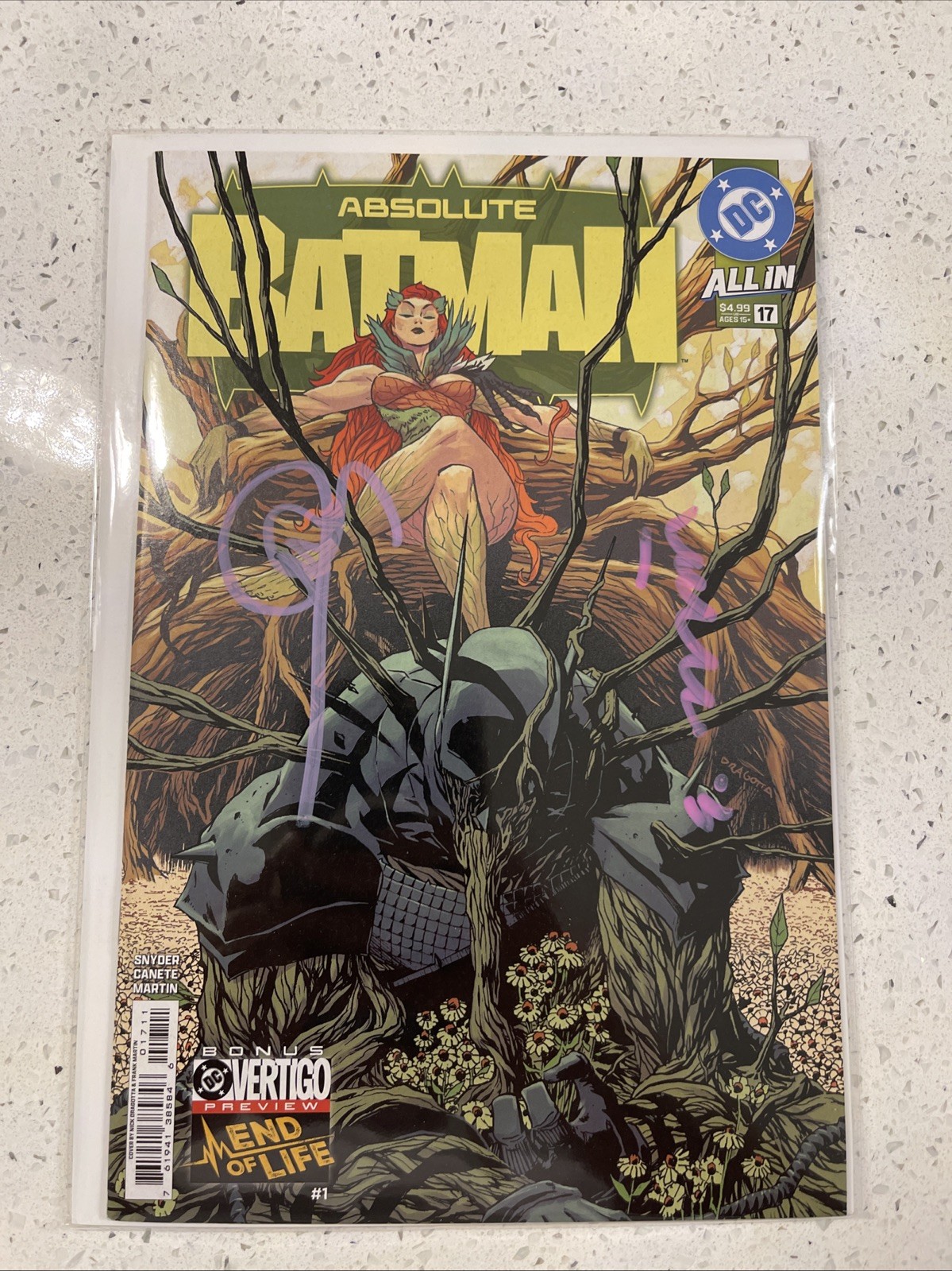 Absolute Batman 17 1st Print 2x Signed Scott Snyder And Eric Canete COA Absolute Batman 17 1st Print 2x Signed Scott Snyder And Eric Canete COA