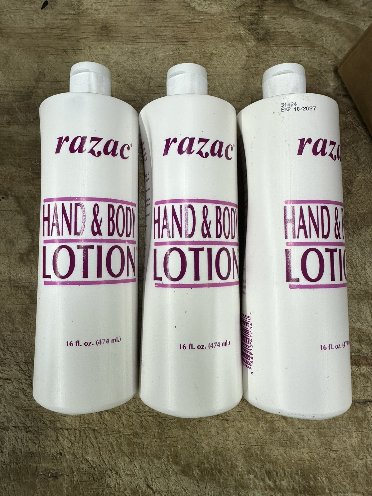 PACK OF 3-RAZAC Hand & Body Lotion -16oz EACH 