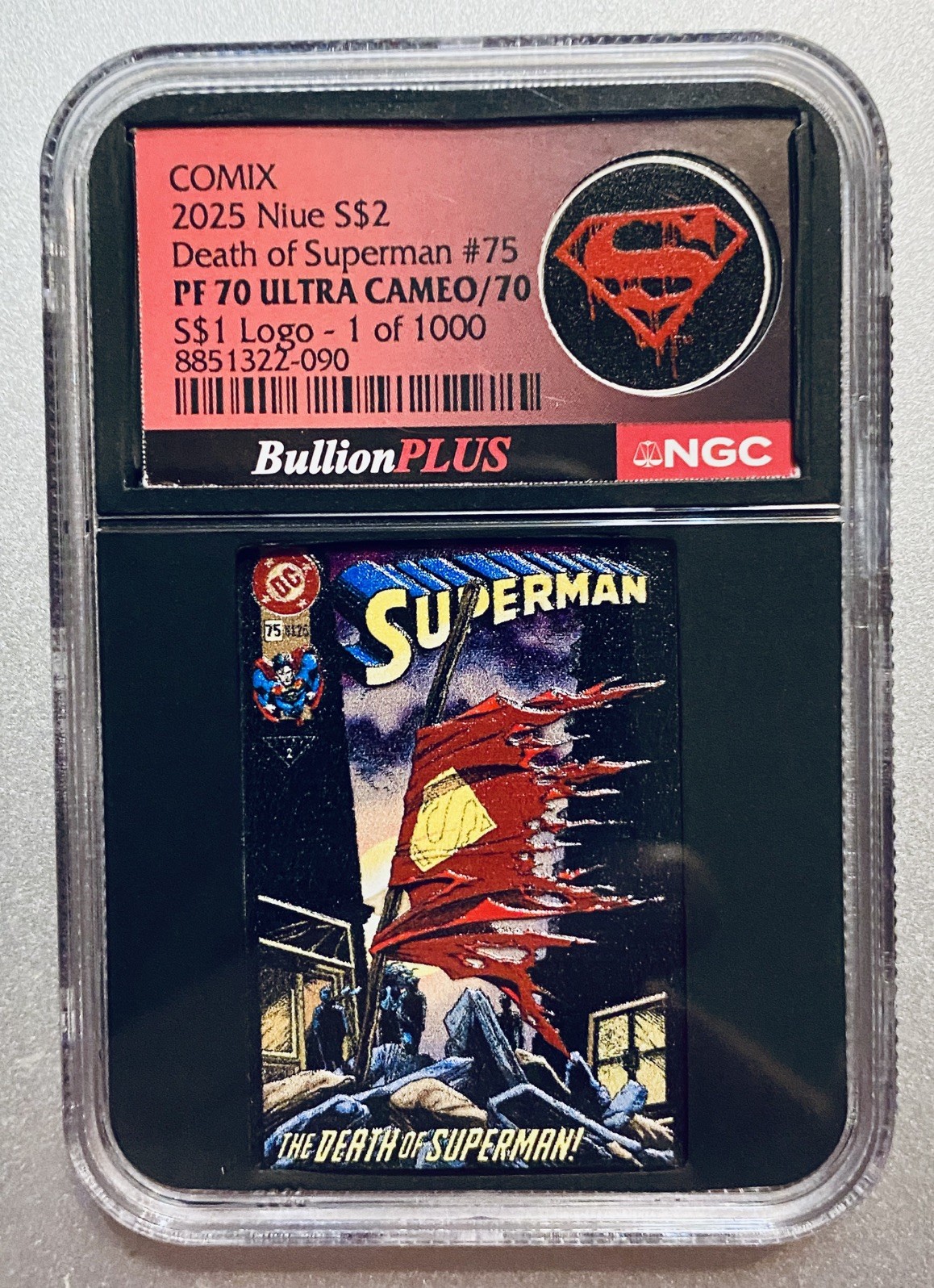 2025 Niue 1 oz Silver & 1/10th Silver Death of Superman NGC PF70/70 UC 2 Coins 2025 Niue 1 oz Silver & 1/10th Silver Death of Superman NGC PF70/70 UC 2 Coins
