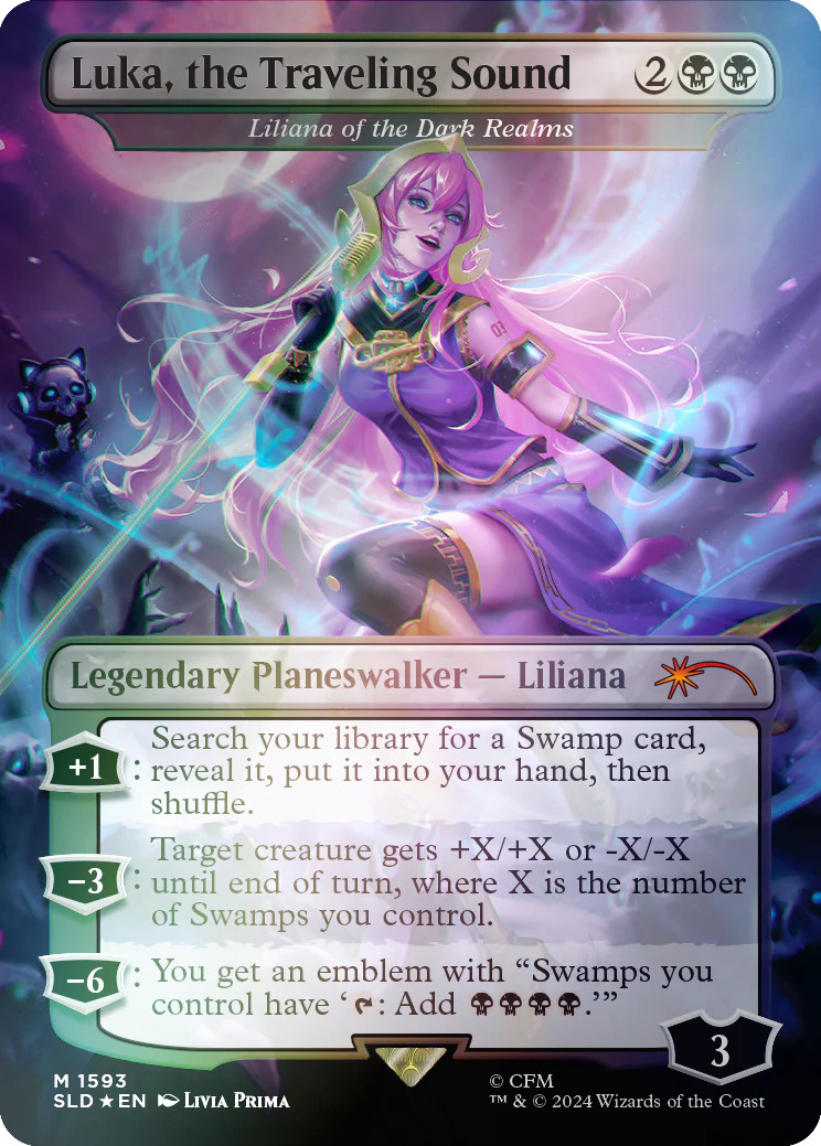 Luka, the Traveling Sound - Liliana of the Dark Realms (Rainbow Foil) [Secret L Luka, the Traveling Sound - Liliana of the Dark Realms (Rainbow Foil) [Secret L