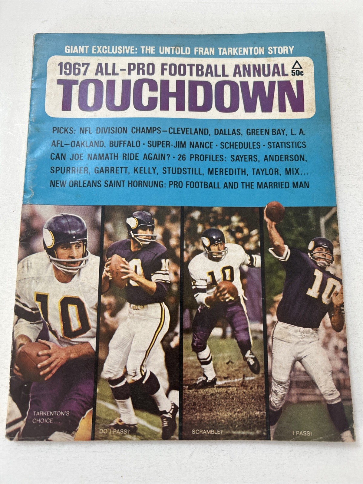 1967 All Pro Football Annual Touchdown Magazine ALF NFL - 1967 All Pro Football Annual Touchdown Magazine ALF NFL -
