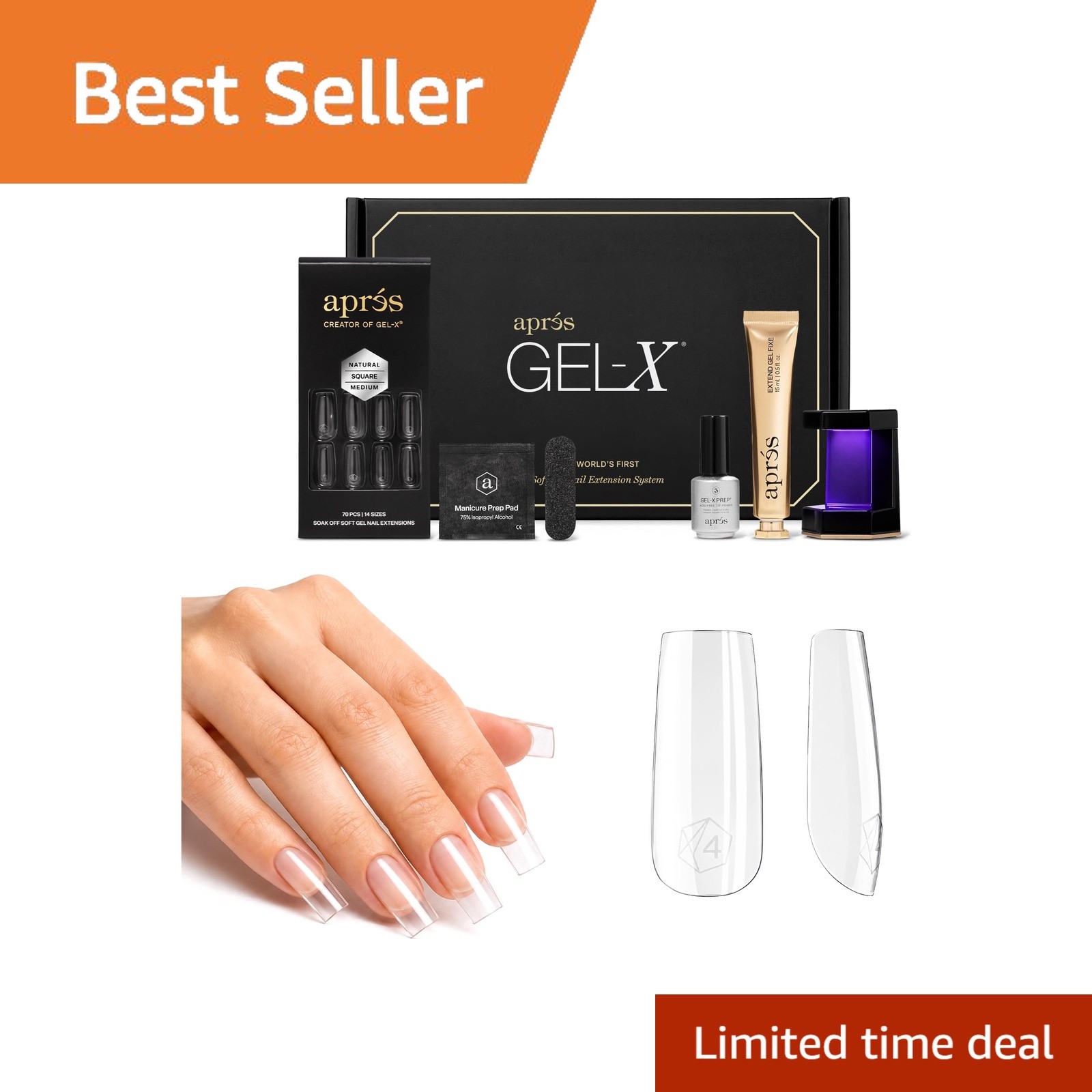 Apres Mini Gel-X Starter Kit, Natural Square Medium Apres Mini Gel-X Starter Kit, Natural Square Medium