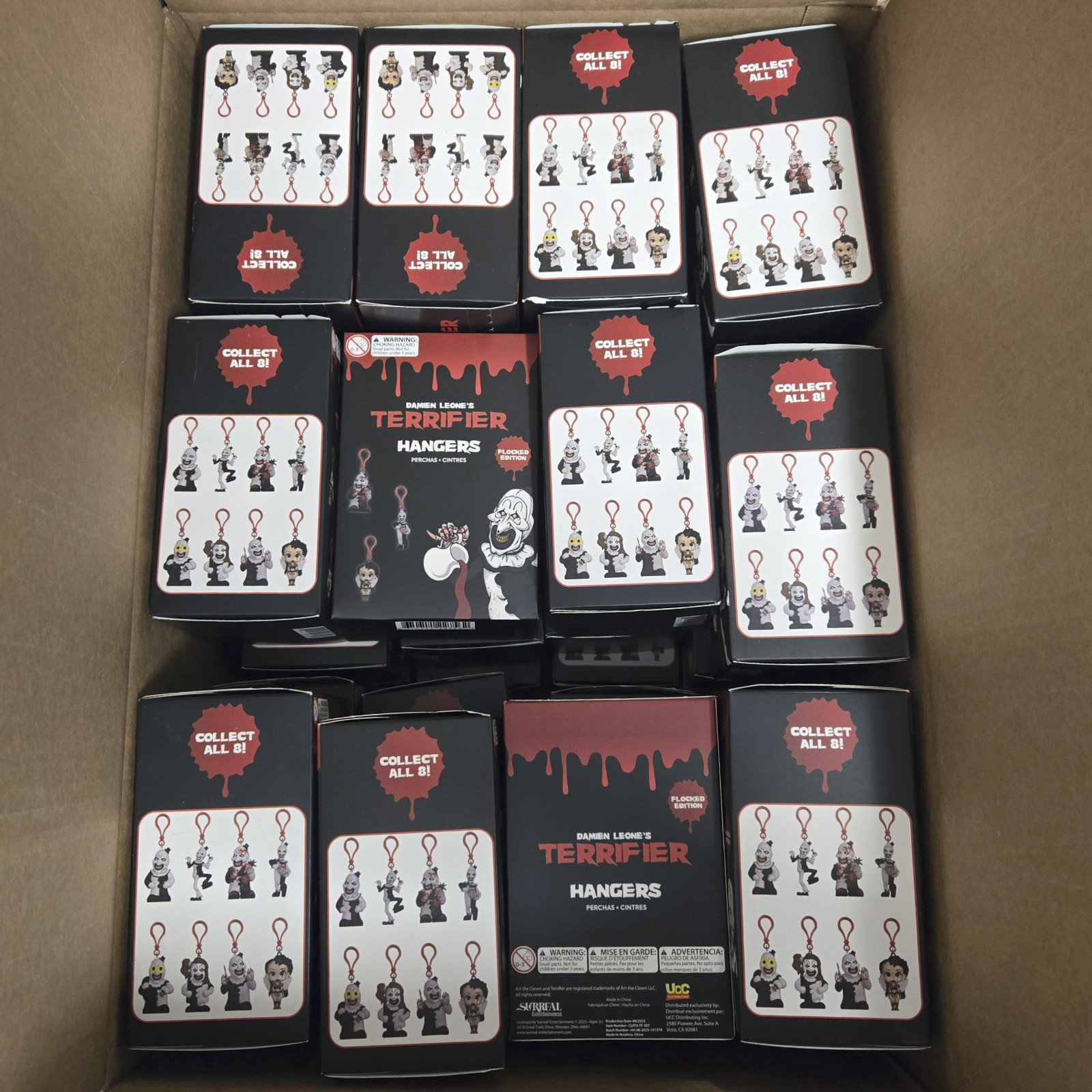 Damien Leone\'s Terrifier Flocked Hangers - Lot of 36 Blind Boxes Damien Leone\'s Terrifier Flocked Hangers - Lot of 36 Blind Boxes
