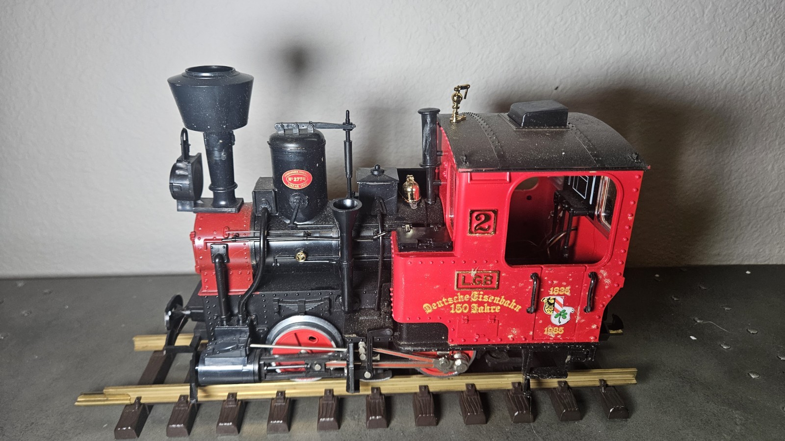 LGB LEHMANN 2020 G Gauge 0-4-0 Red 150th Anniversary Locomotive No Smoke