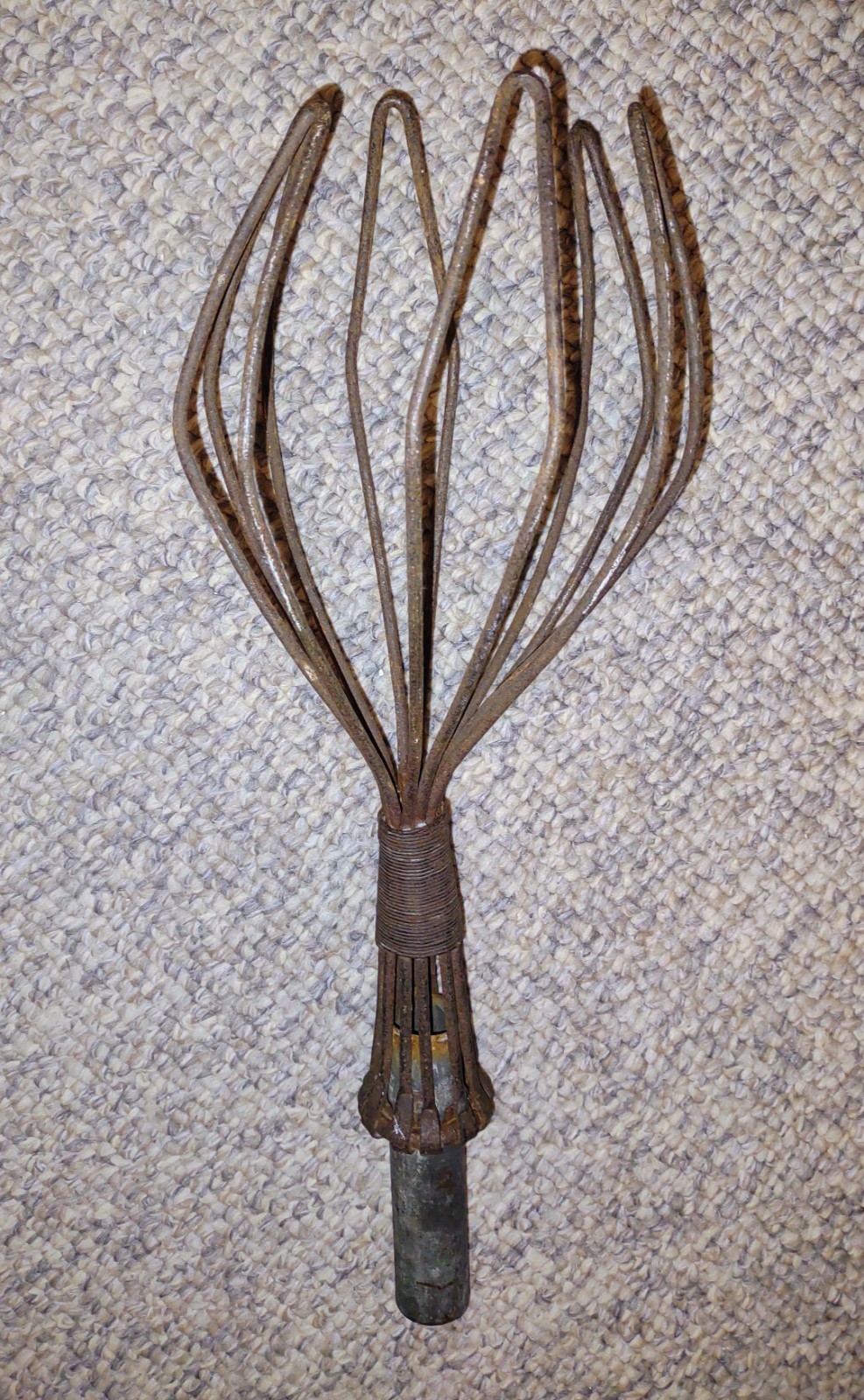 ANTIQUE /VINTAGE WIRE FRUIT PICKER BASKET- OVER 100 YEARS OLD - APPLES & PEARS