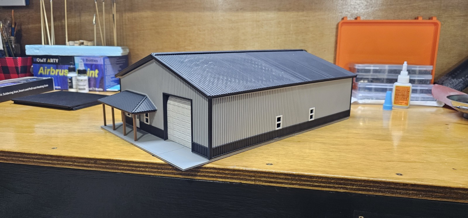 1/64 Scale High Detail 52x70 Machine Shed, Multiple Color Options 3d Printed 1/64 Scale High Detail 52x70 Machine Shed, Multiple Color Options 3d Printed