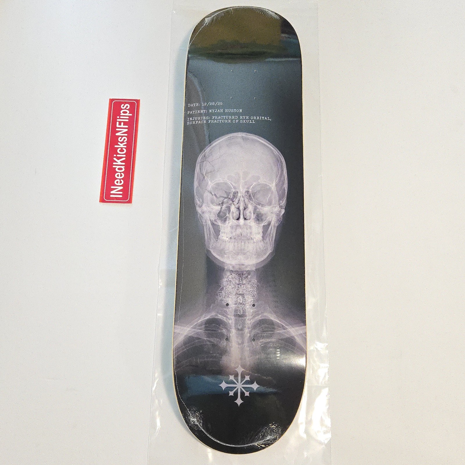 Nyjah Houston Disorder Unbroken Fractured Skull Skateboard Deck EMBOSSED + MOUNT