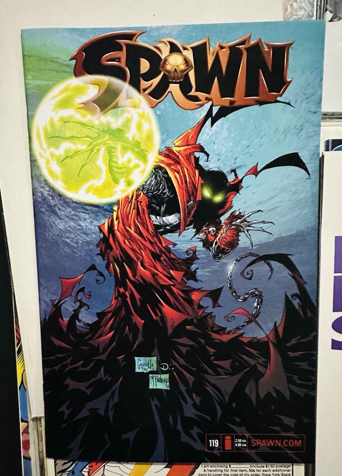 Spawn #119 (I2002) • NM HIGH GRADE 🔑 1st: Gunslinger Hellspawn Army She-Spawn