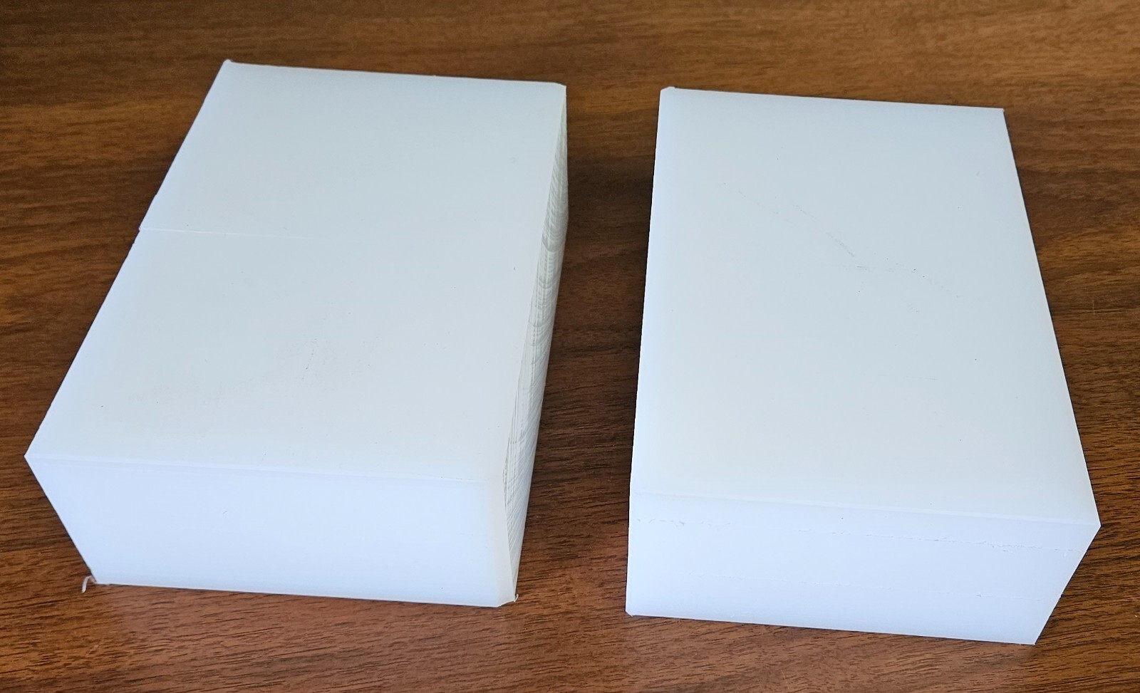 (Qty 2) UHMW Polyethylene Plastic 2-1/2'' x 5'' x 7'' (oversized) 
