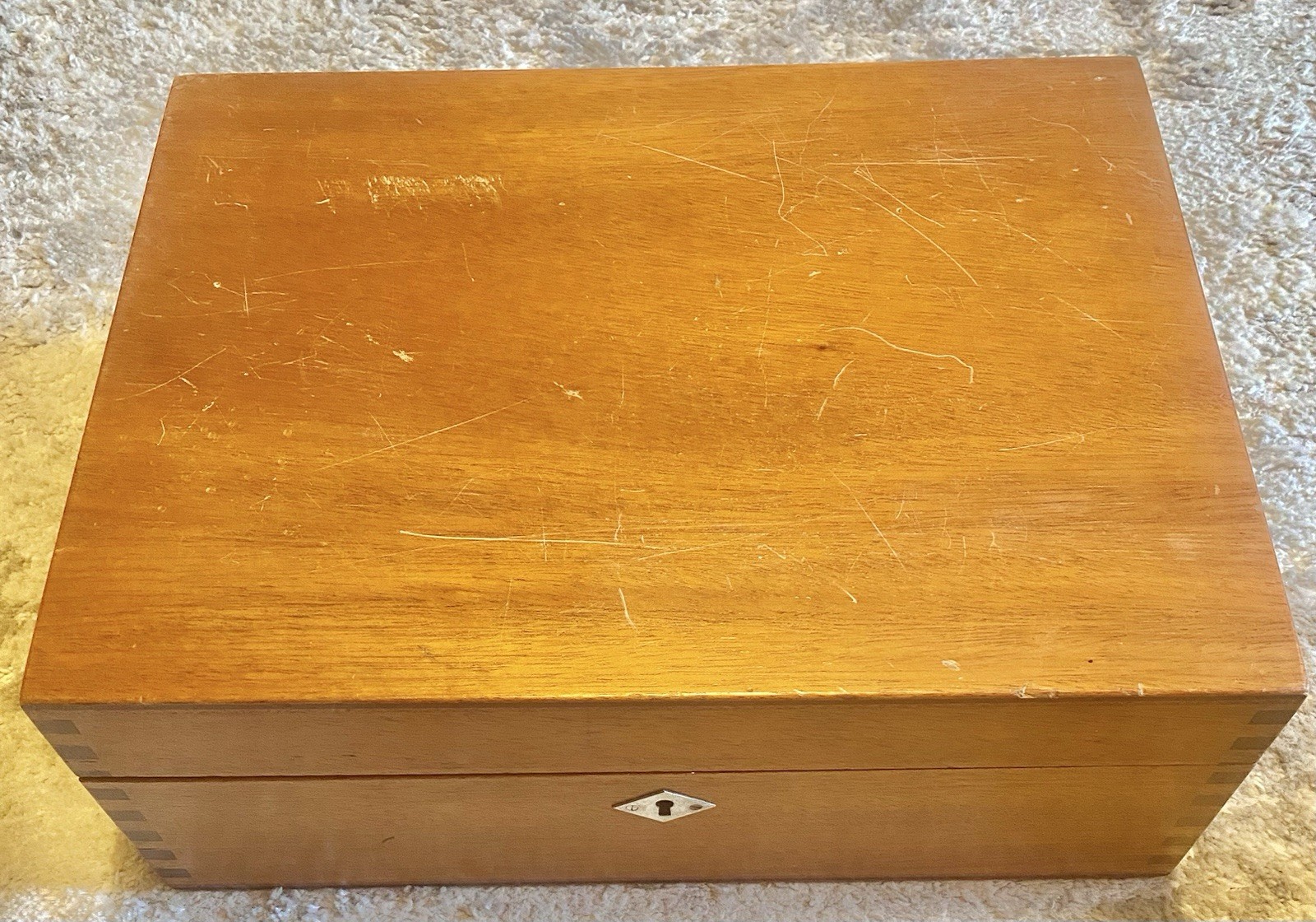ANTIQUE ERNST LEITZ WETZLAR GERMANY ORIGINAL MICROSCOPE WOODEN EMPTY BOX CASE