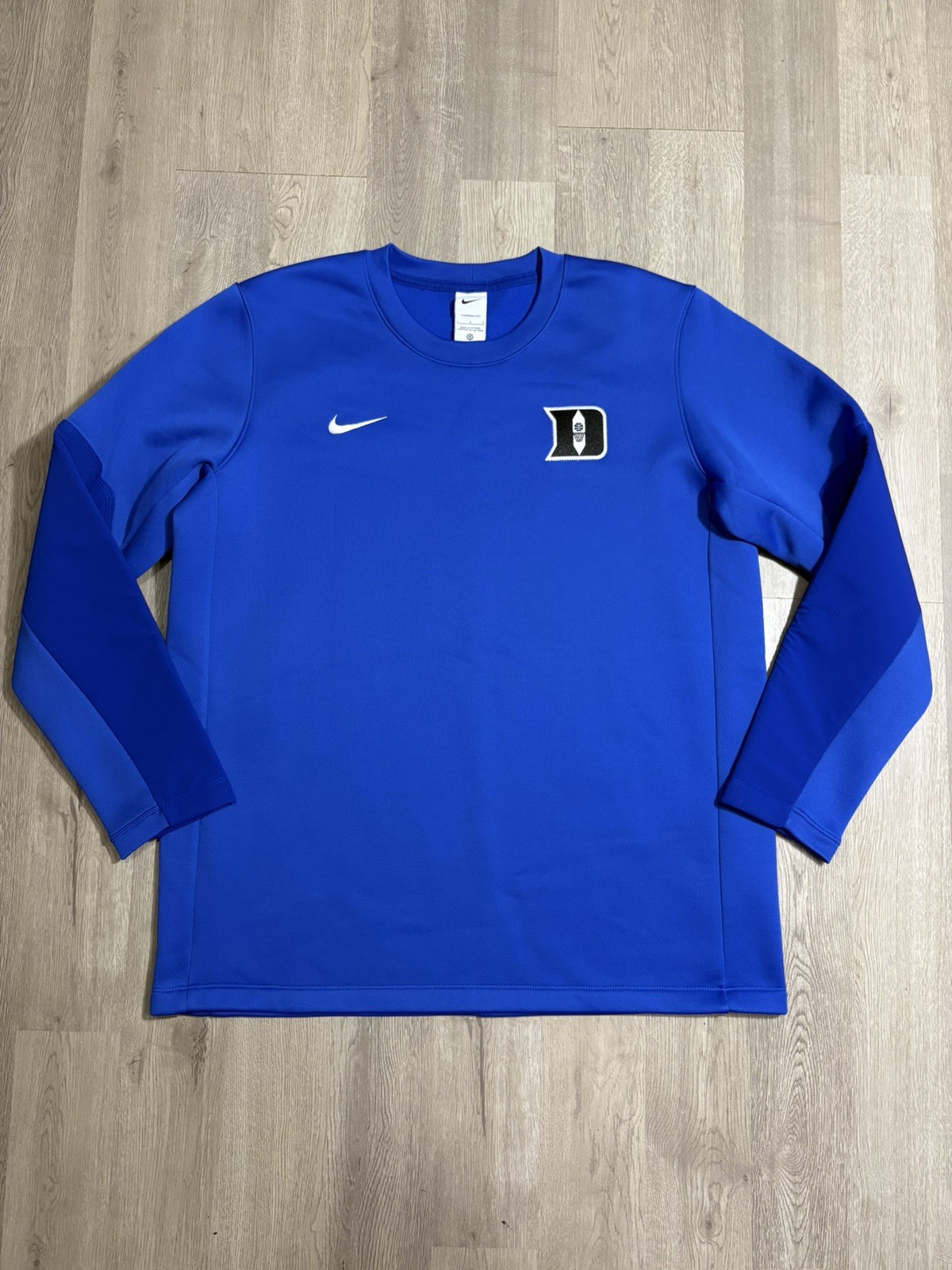 Nike Duke blue devils team issued exclusive crewneck pullover drifit size Large
