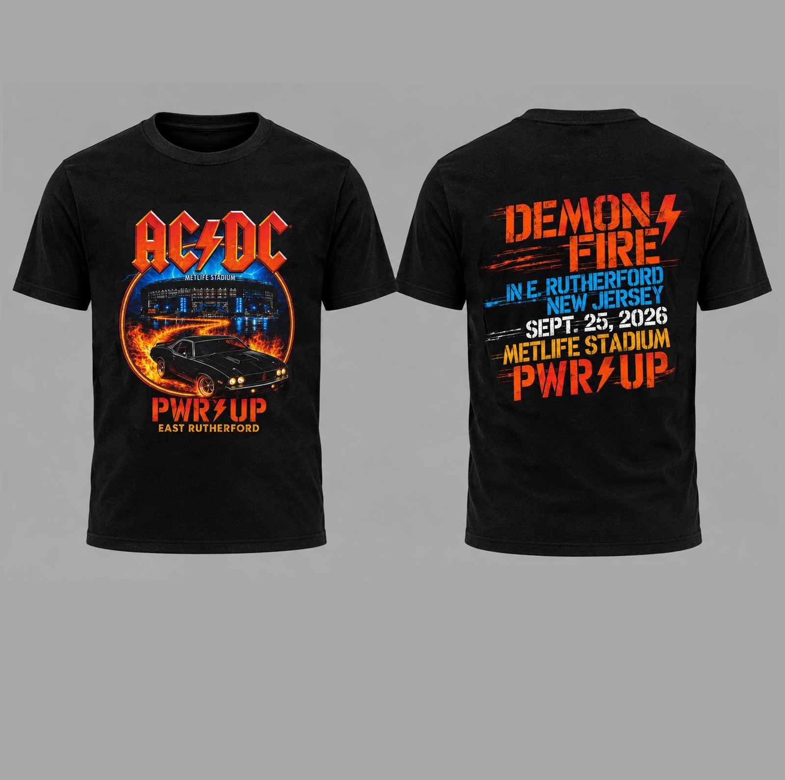 ACDC East Rutherford New Jersey Event Tee Live At Metlife Stadium On Sep 25