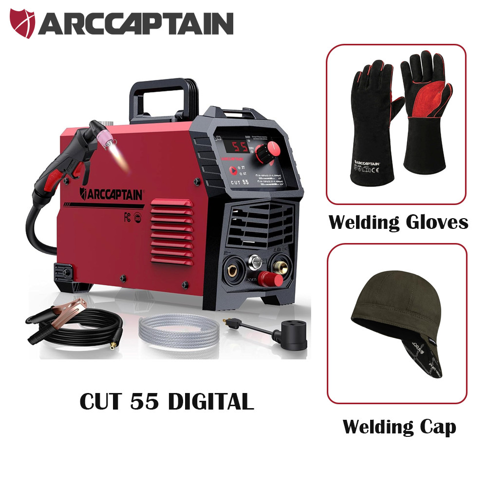 ARCCAPTAIN 55A Plasma Cutter Non-Touch Pilot Arc High-Frequency 120/240V DIGITAL