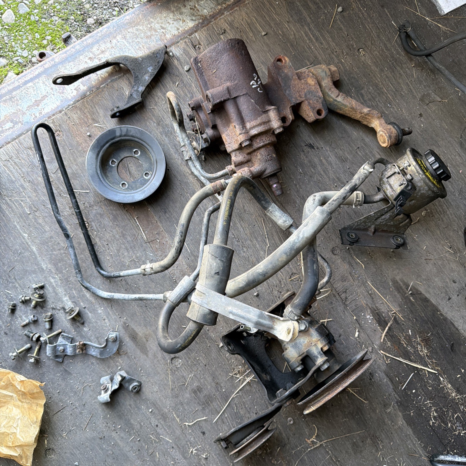 1989-1995 Toyota Pickup 22re 4x4 Oem Power Steering Conversion Kit 