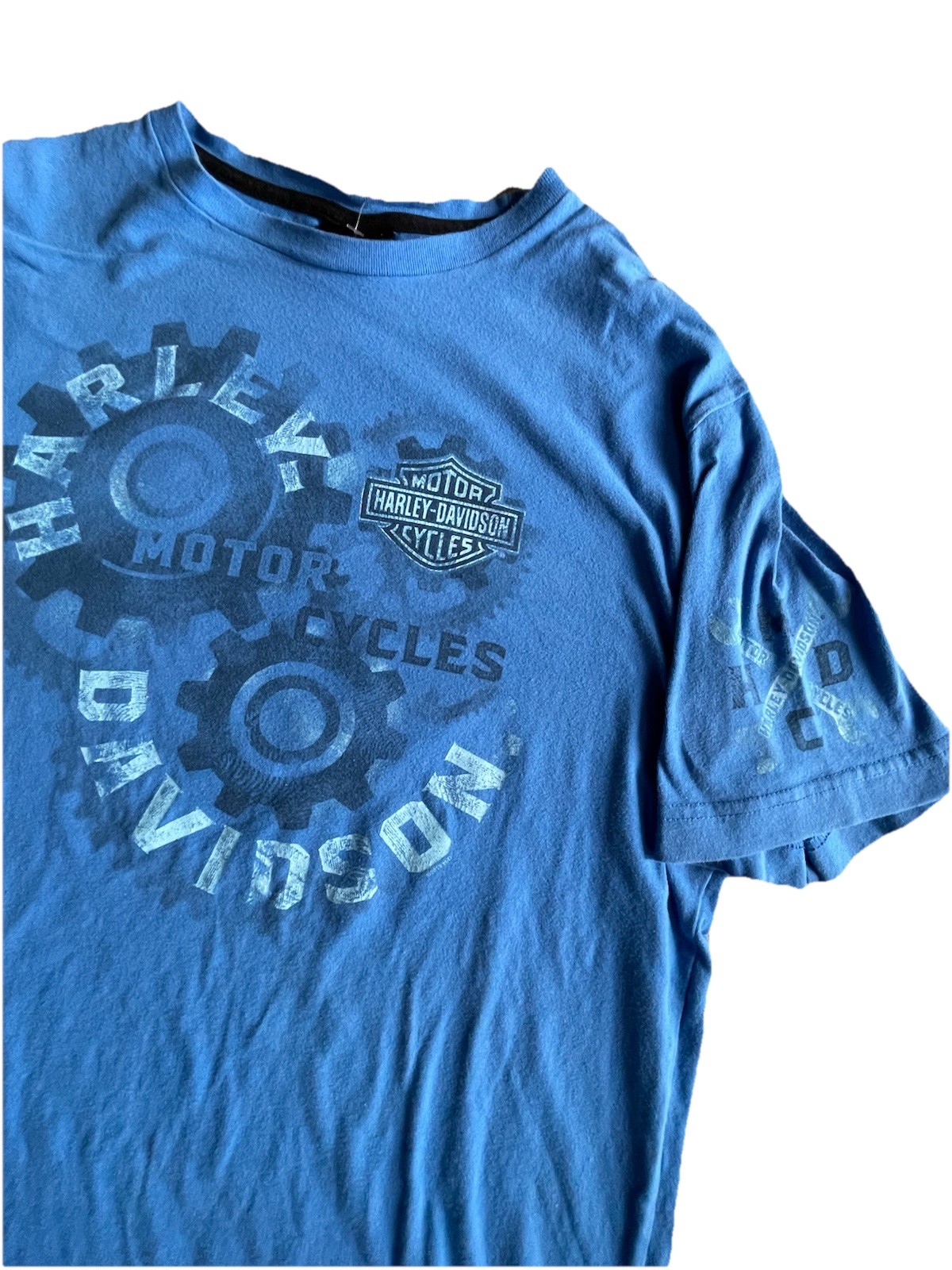 Vintage Harley-Davidson Rapid City SD 2-Sided Graphic T-Shirt Blue Mens Medium