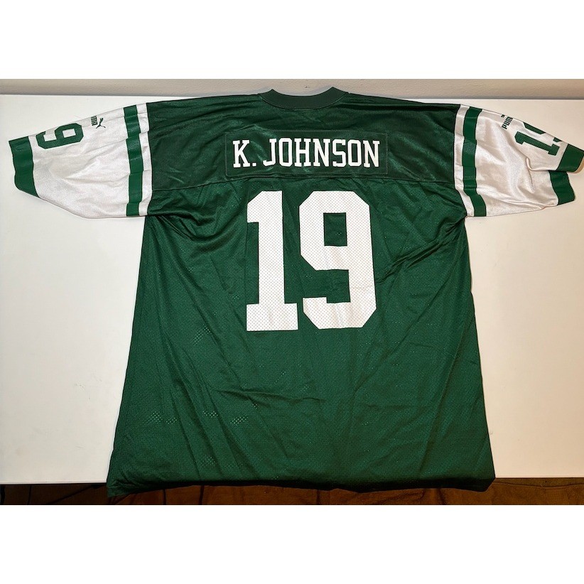 Vintage Men\'s Keyshawn Johnson #19 JETS Puma Jersey | 2XL