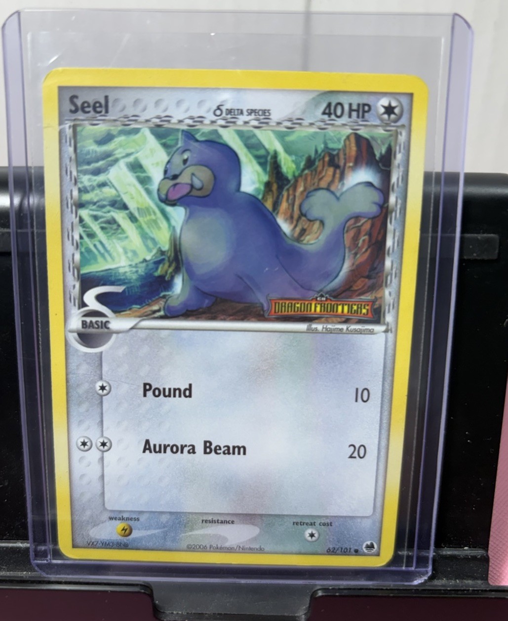 Seel Delta Species Stamped Holo EX Dragon Frontiers Pokemon TCG Damaged