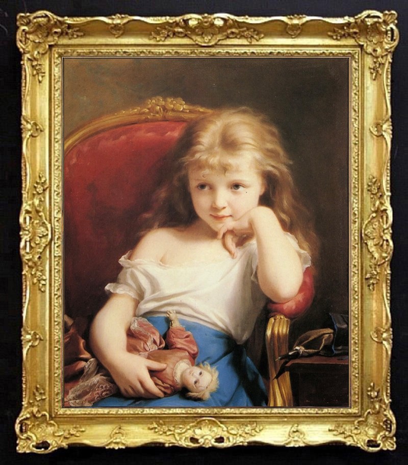 Hand Painted Oil Painting art Female Small girl On Canvas Wall Art Decor 20\