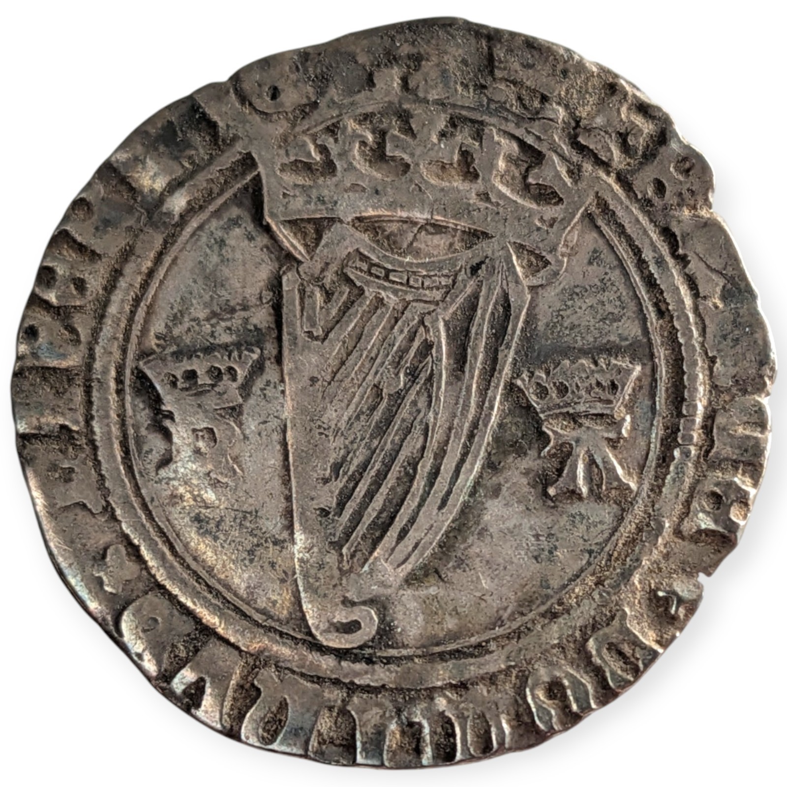 1534-5 Henry VIII Ireland Groat Anne Boleyn Hammered Silver Coin Dublin Mint 12D