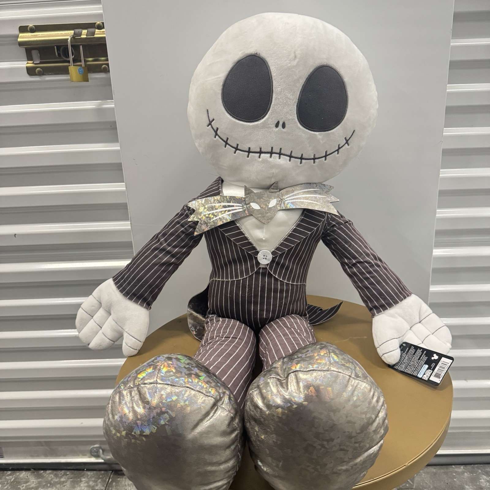Disney 100 Jumbo 3ft Jack Skellington Plush w/Metallic Shimmer Bow Tie & Shoes Disney 100 Jumbo 3ft Jack Skellington Plush w/Metallic Shimmer Bow Tie & Shoes