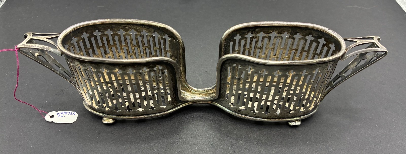 Rare Antique Webster Sterling Silver Spoon Caddy over 93g
