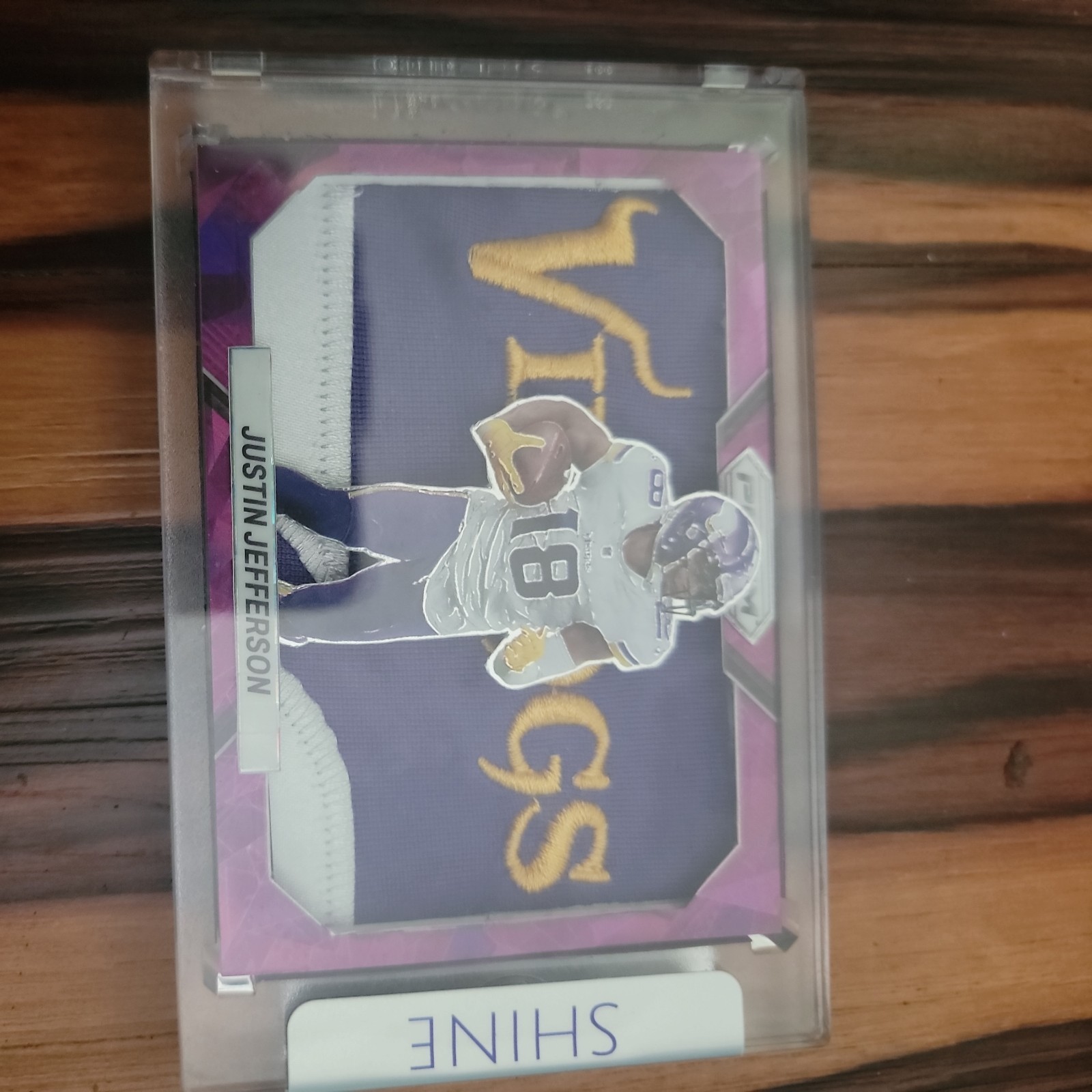 Justin Jefferson Purple Ice Prizm Vikings Jersey By SHINE Cards Justin Jefferson Purple Ice Prizm Vikings Jersey By SHINE Cards