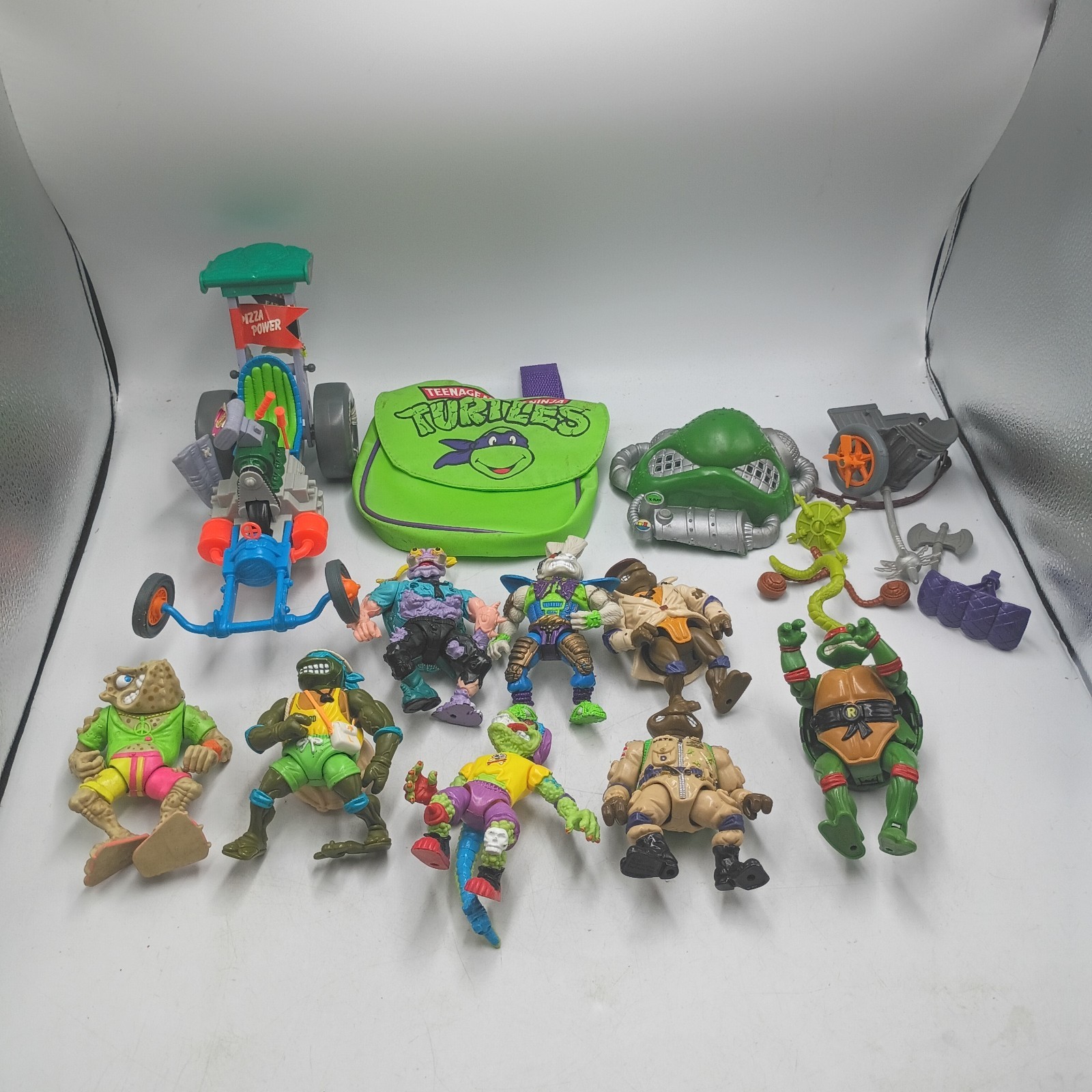 Lot Of Vintage TMNT Ninja Turtle Figures And Toys 80s 90s