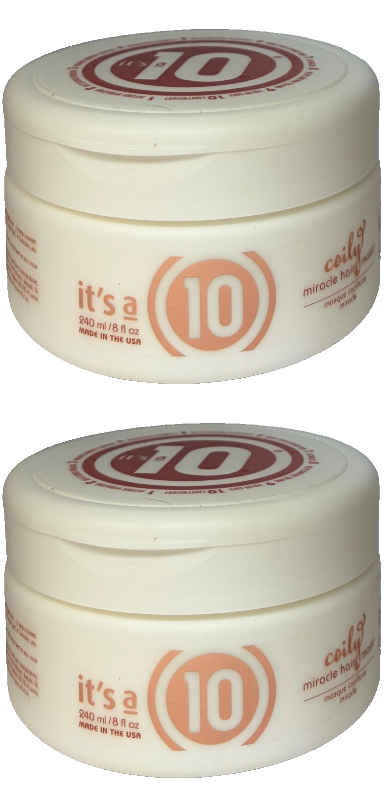 2 It\'s A 10 Coily Miracle Repair Mask 8 oz ea  (823)
