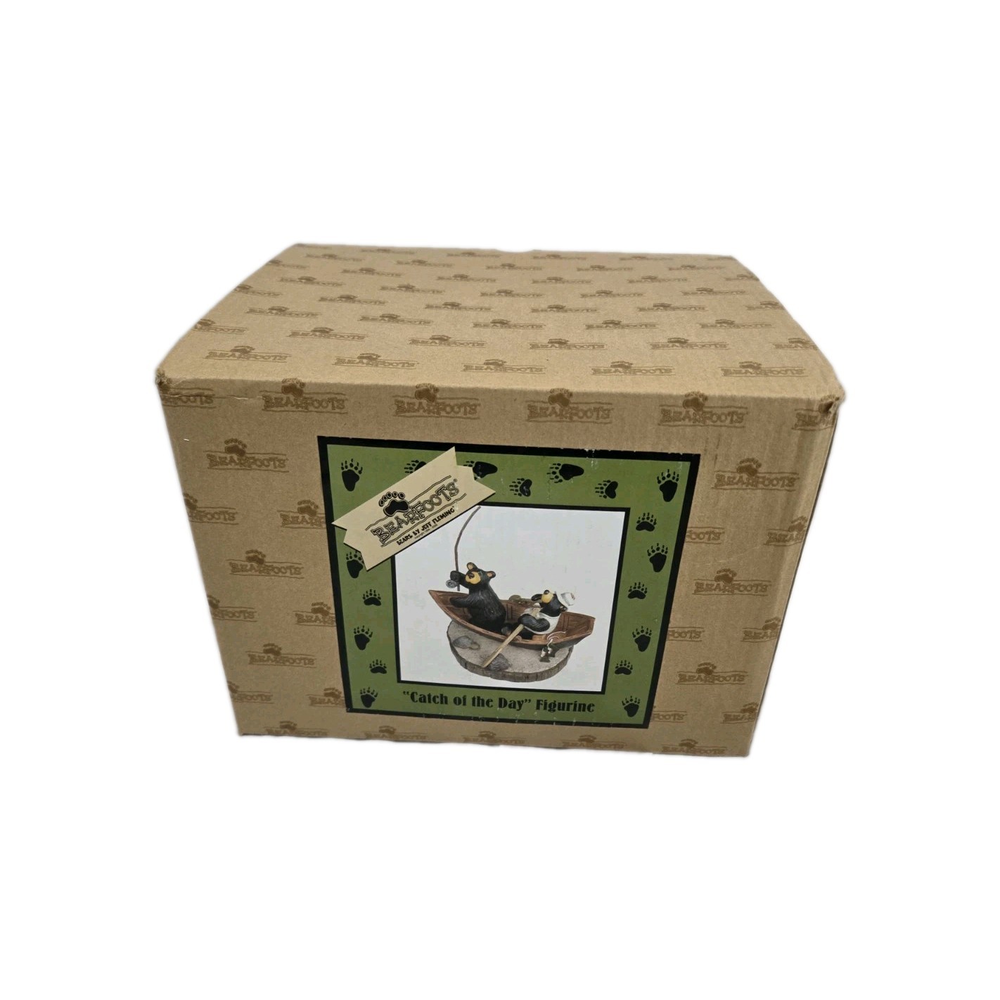 RARE Bearfoots Jeff Fleming Big Sky Carvers Figurine Catch Of The Day Figure NEW