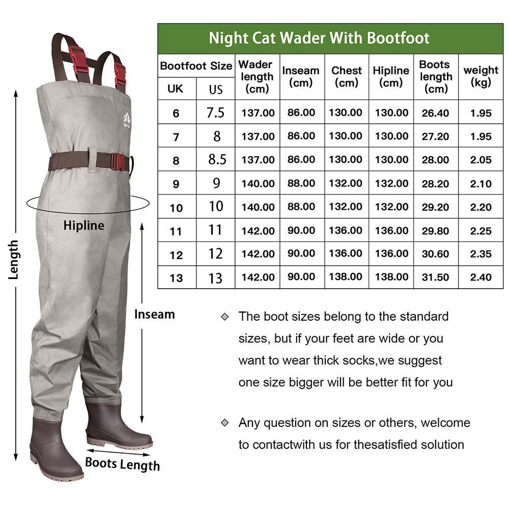 Fishing & Hunting Chest Waders Waterproof with Boots Lightweight Breathable Fishing & Hunting Chest Waders Waterproof with Boots Lightweight Breathable