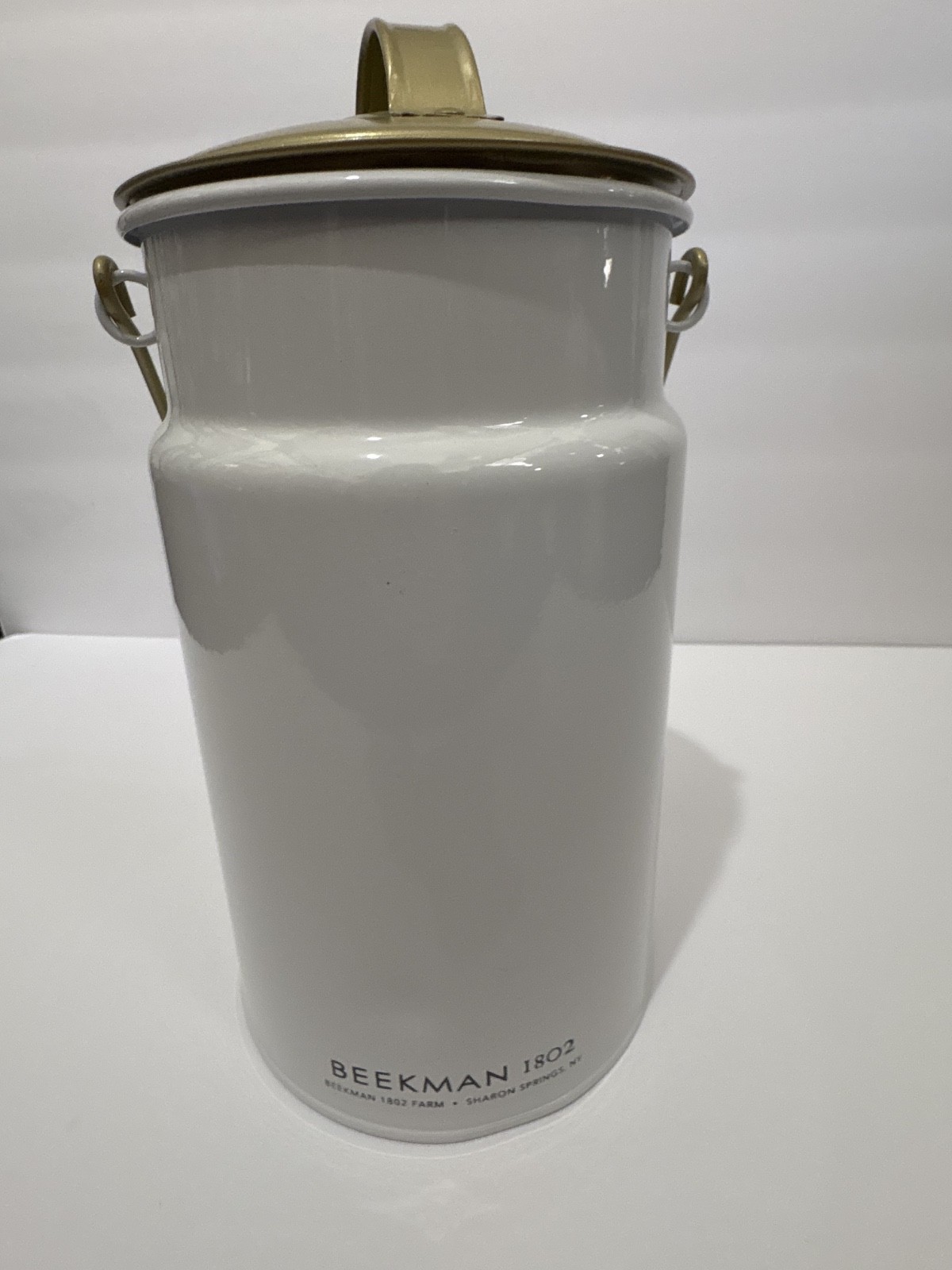 Beekman 1802 Goat Milk Dairy NY Farm Old Fashioned Tin Can Pail Never Used