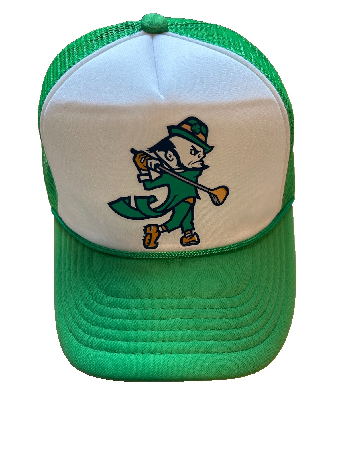 Vintage Notre Dame Golf Fighting Irish Snapback Hat Green New