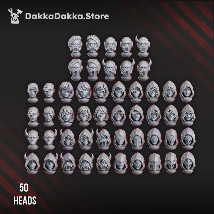 Bits - Unholy Space Coven Heads - Resin Tabletop Miniature