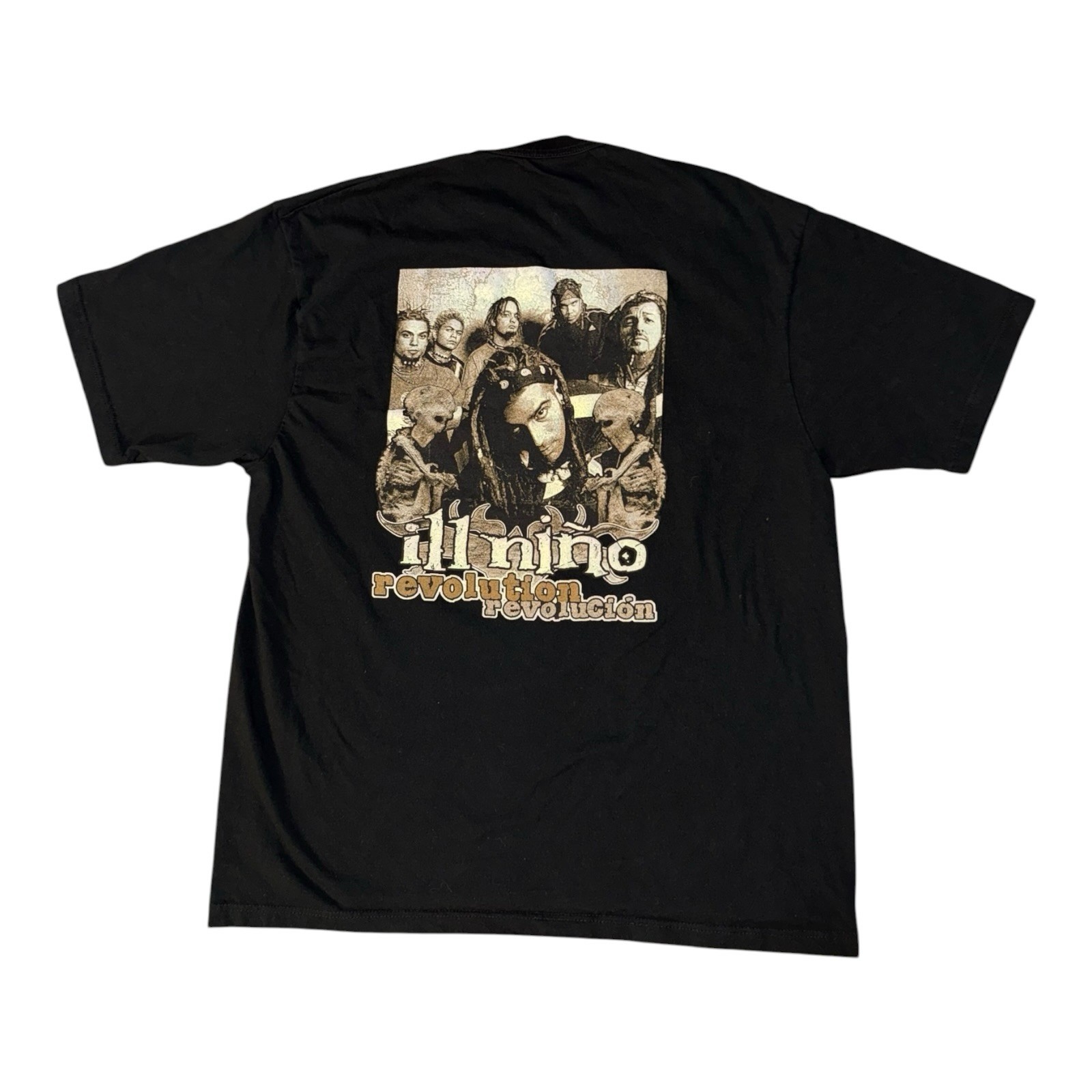 Vintage Ill Niño T-Shirt Size L Black 2001 Tour Metal Band Revolution Graphic Vintage Ill Niño T-Shirt Size L Black 2001 Tour Metal Band Revolution Graphic