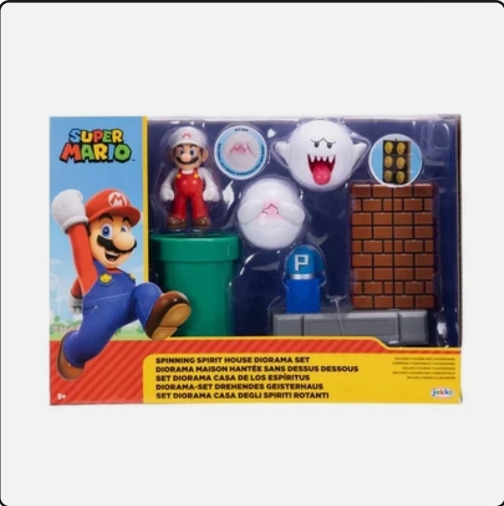 Jakks Pacific 2.5 Inch Super Mario Spinning Spirit House Diorama Set (3 Figs,2Ac Jakks Pacific 2.5 Inch Super Mario Spinning Spirit House Diorama Set (3 Figs,2Ac