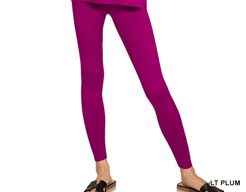 Zenana Women\'s Premium Soft Microfiber Full Length Leggings 6 Colors XL