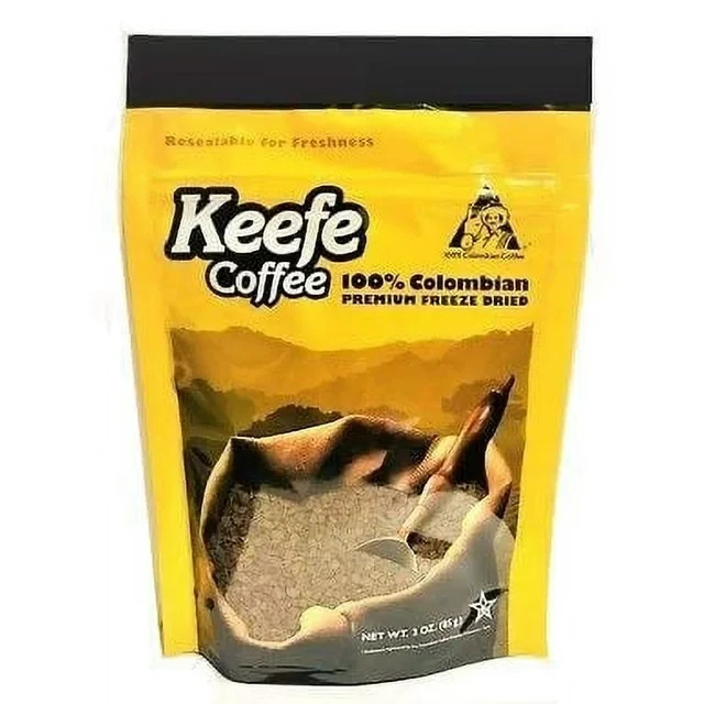 Keefe Coffee 100% Colombian Premium Freeze Dried 3 Ounce